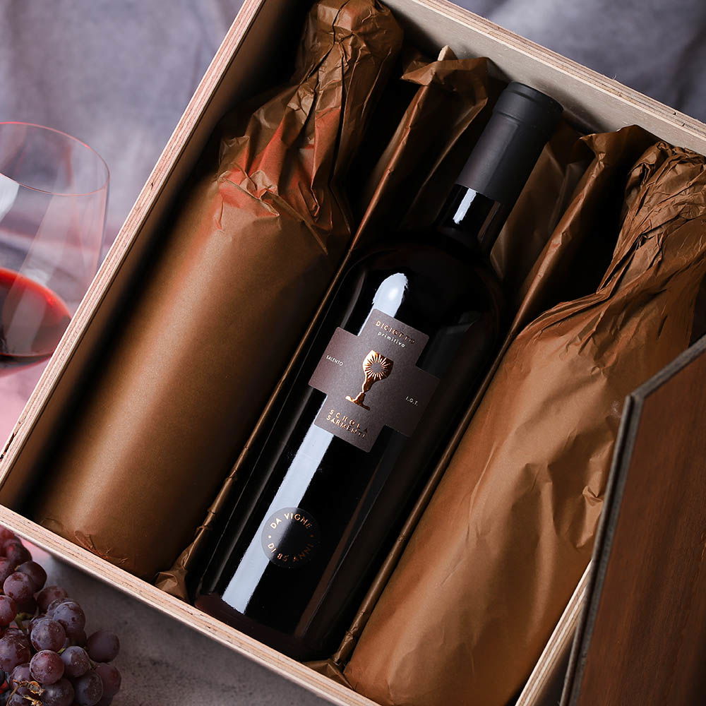 6er-Holzkiste Primitivo Salento 2021 Diciotto 6er-Holzkiste Primitivo Salento 2021 Diciotto