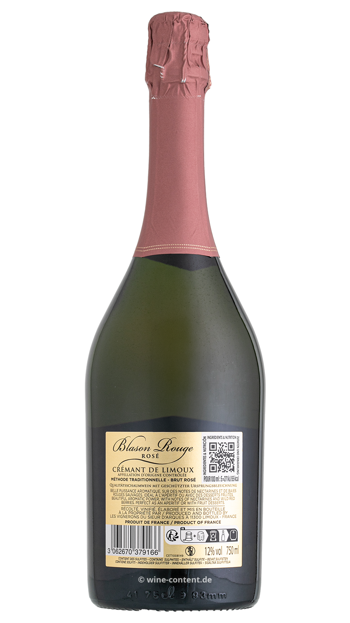 6er-Sparpaket Crémant de Limoux Rosé Blason Rouge Brut