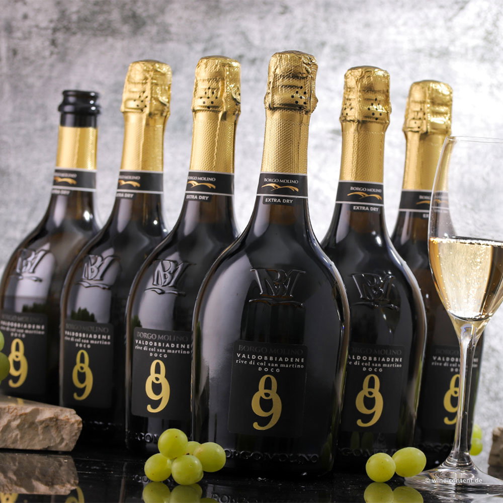 6er-Sparpaket Prosecco Superiore 2025 Rive di Col San Martino Extra Dry
