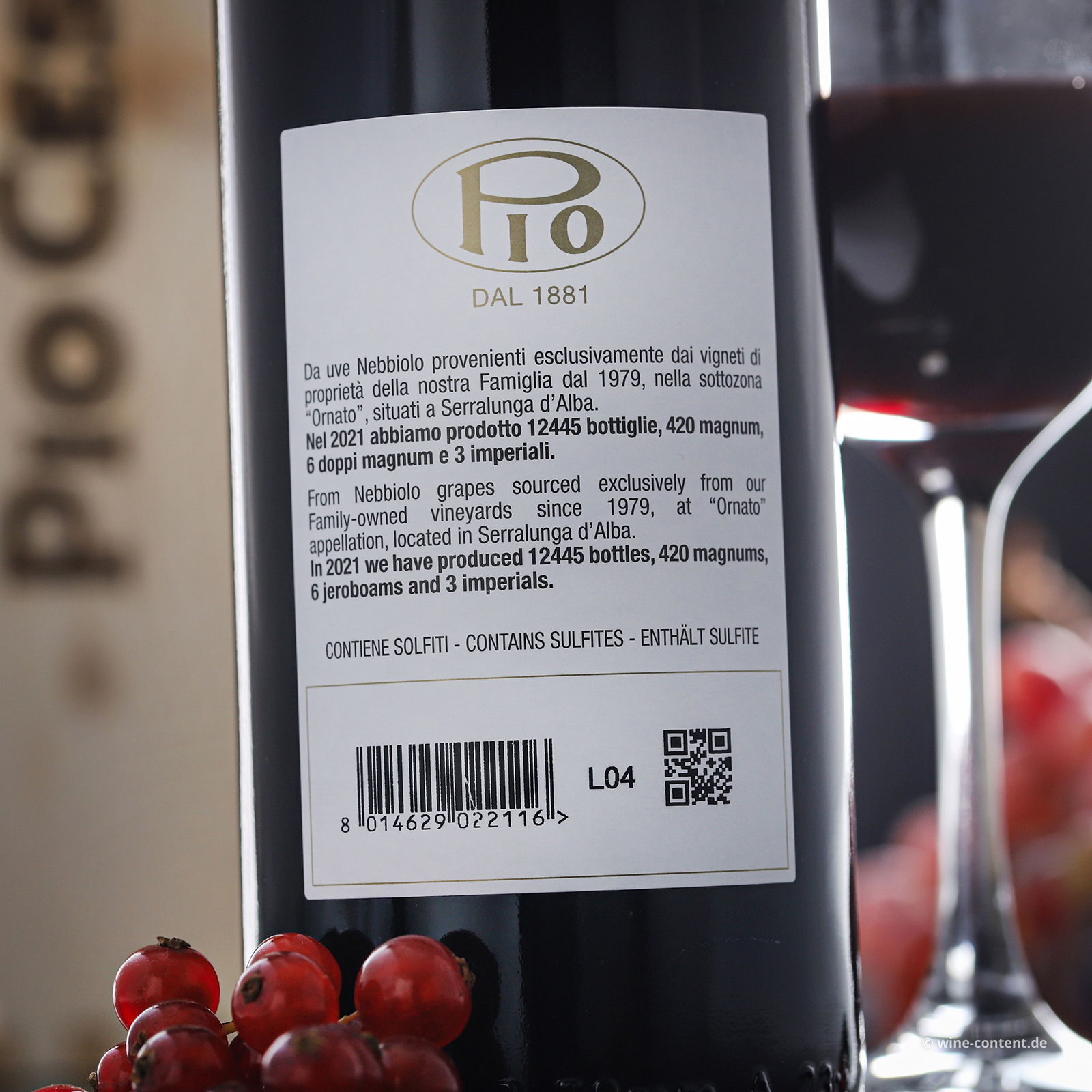 6er-Holzkiste Barolo 2021 Ornato