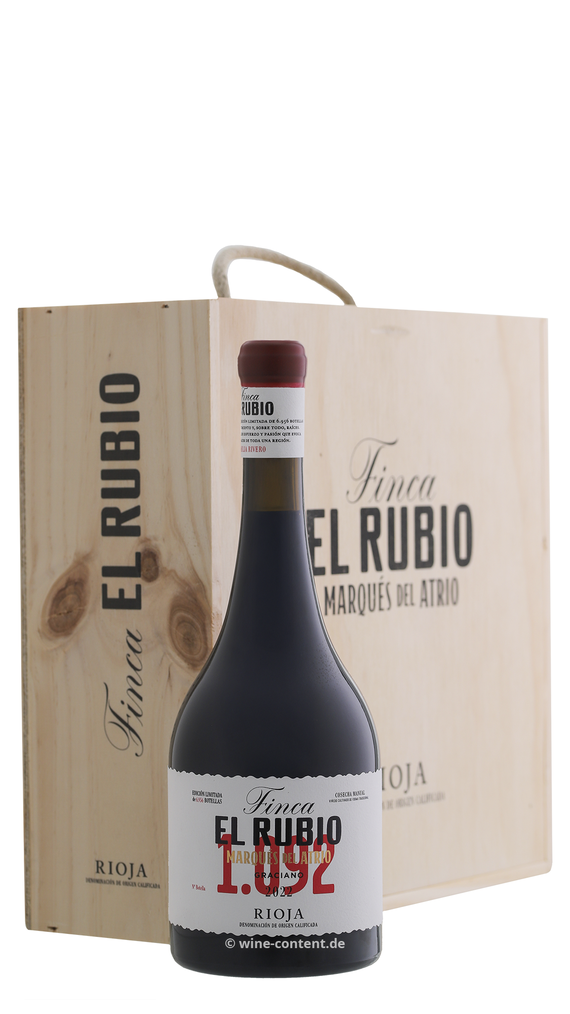 3er-Holzkiste Rioja 2022 Finca el Rubio