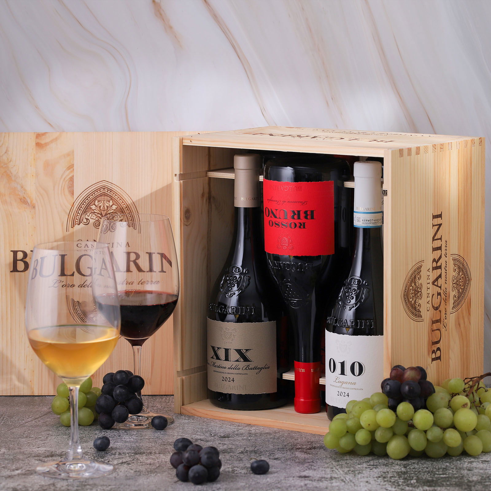 6er-Holzkiste Premium Collection