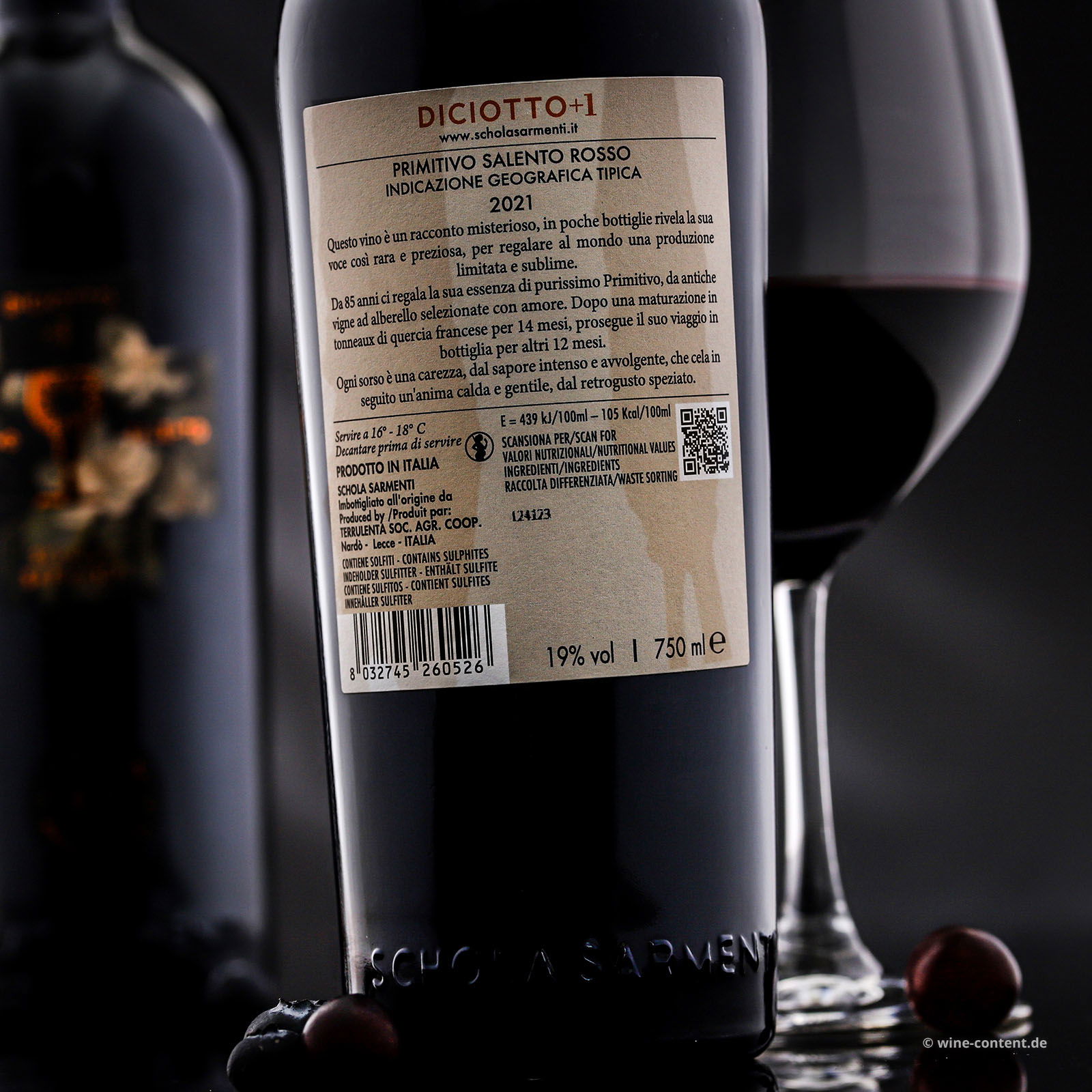 Primitivo Salento 2021 Diciotto + 1 (Lagerschaden)