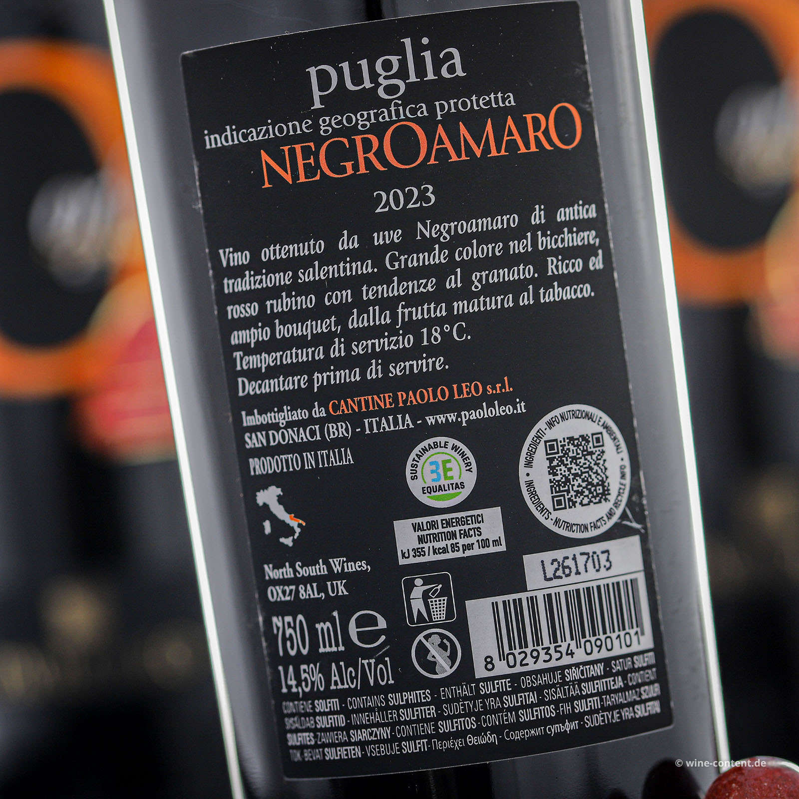 6er-Sparpaket Negroamaro 2023 Orfeo