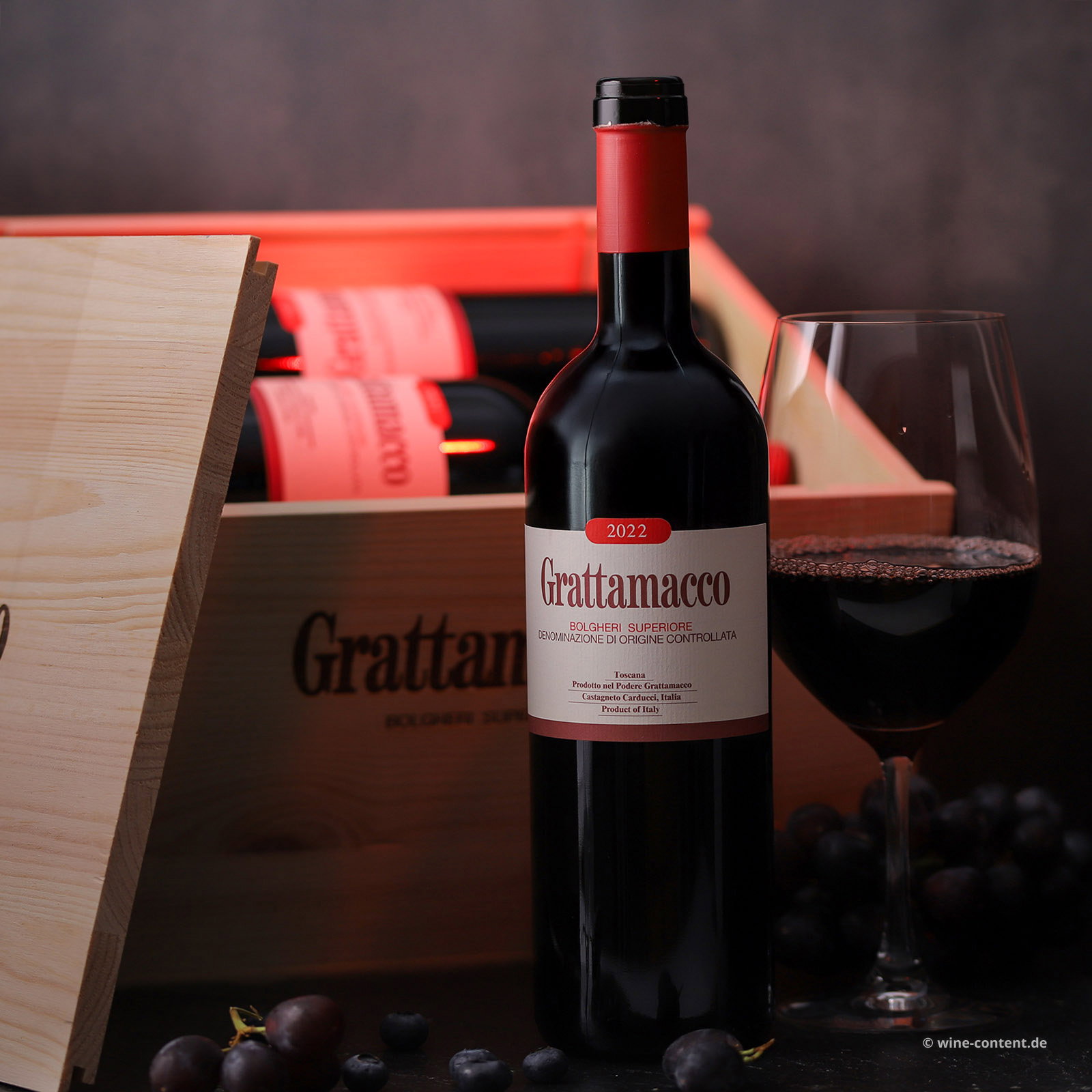 6er-Holzkiste Bolgheri Rosso Superiore 2022 Bio