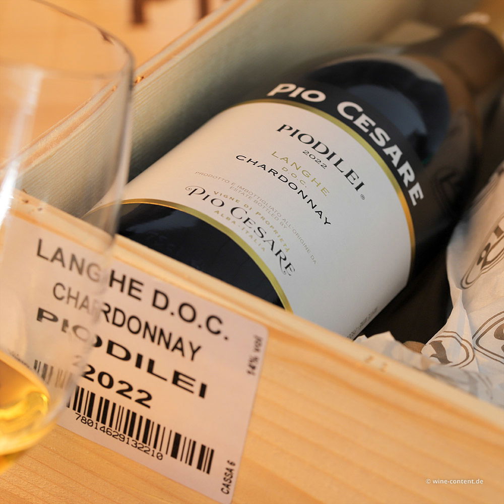 6er-Holzkiste Chardonnay 2022 Piodilei