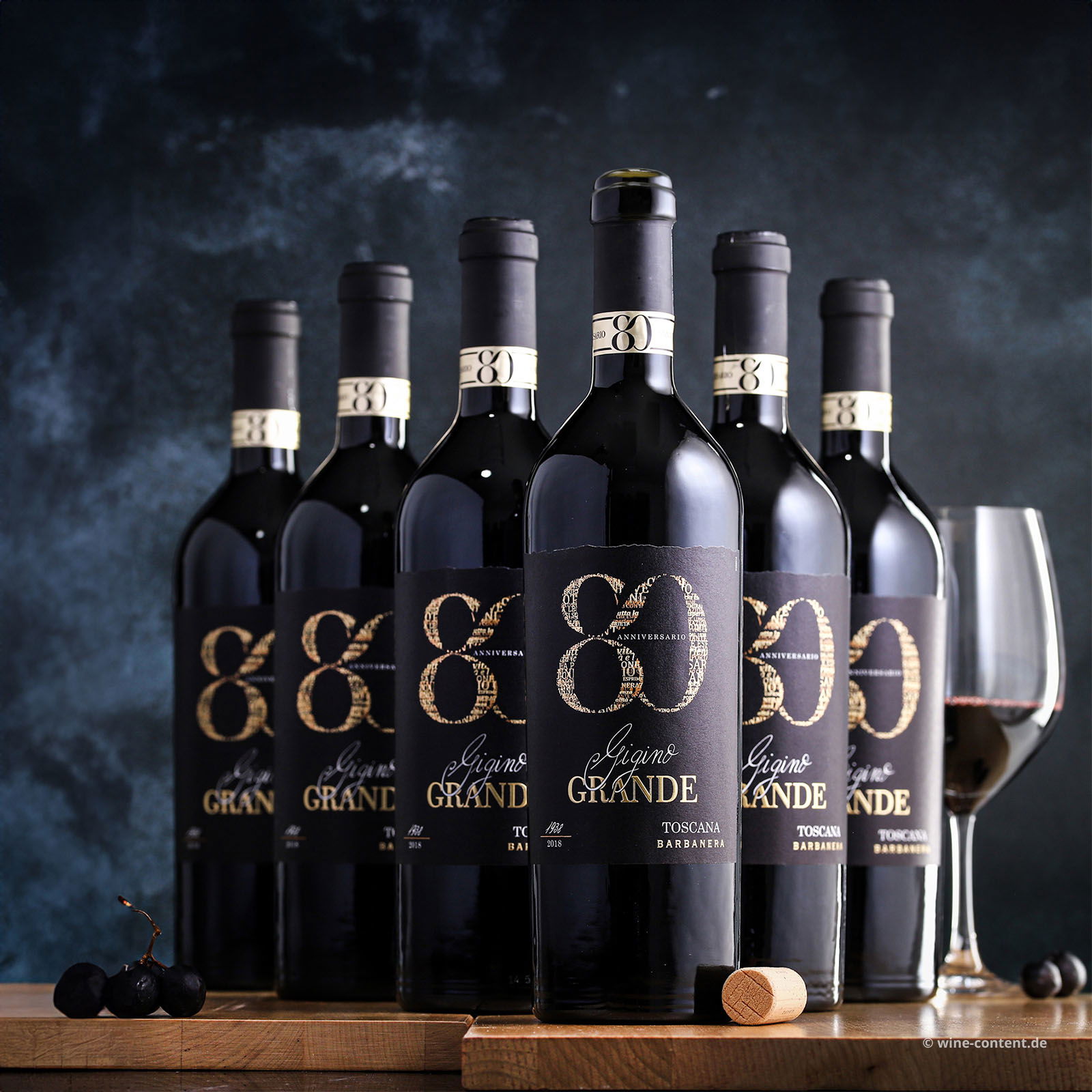 6er-Sparpaket Gigino Grande Rosso 2021 Anniversario 80 6er-Sparpaket Gigino Grande Rosso 2021 Anniversario 80