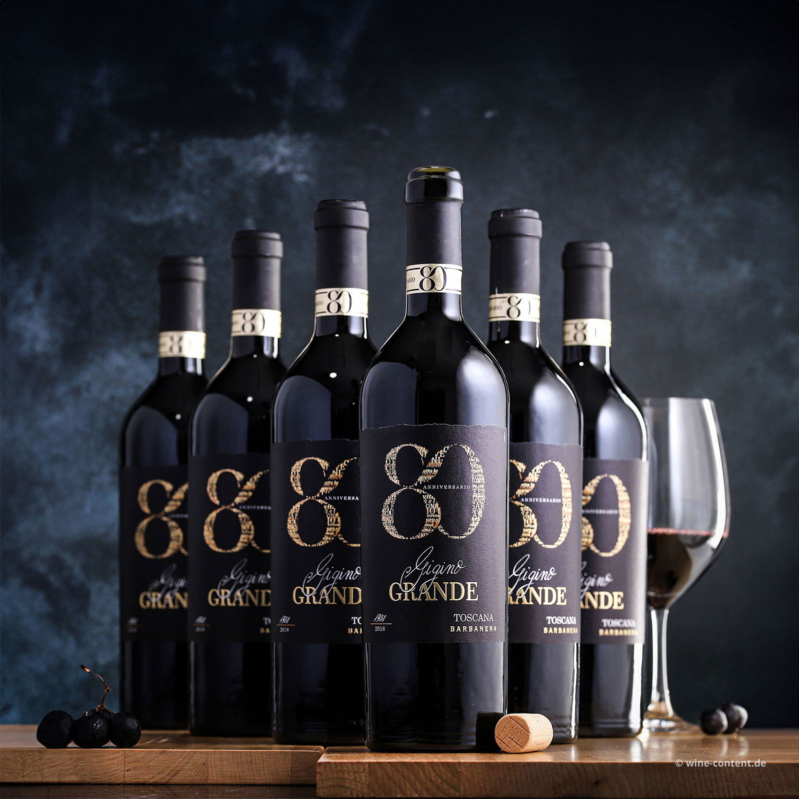 6er-Sparpaket Gigino Grande Rosso 2022 Anniversario 80