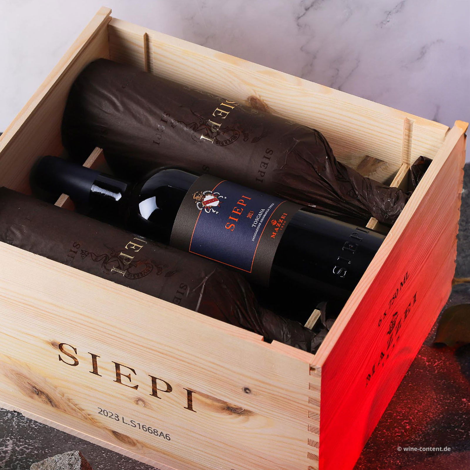 6er-Holzkiste Siepi 2023