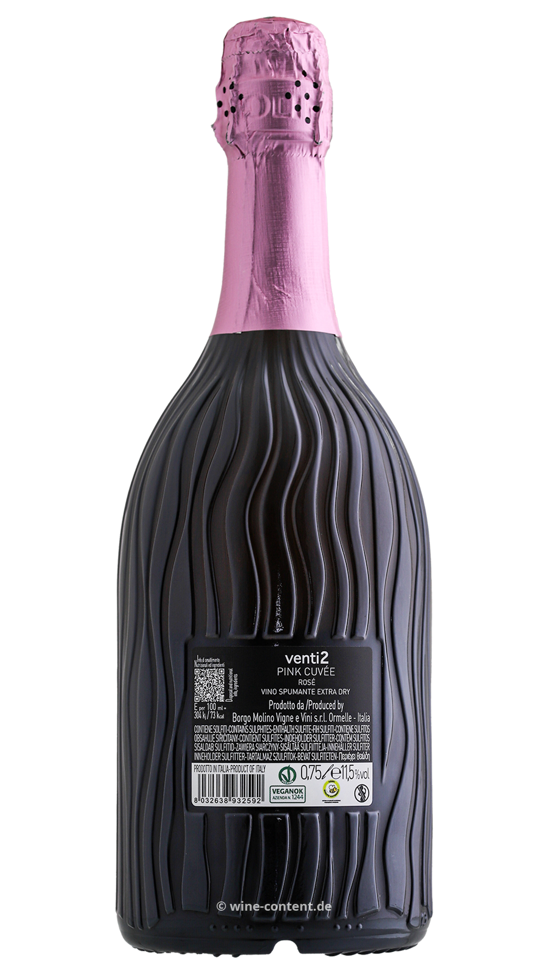  Spumante venti2 Pink Cuvée Extra Dry Neue Silhouette