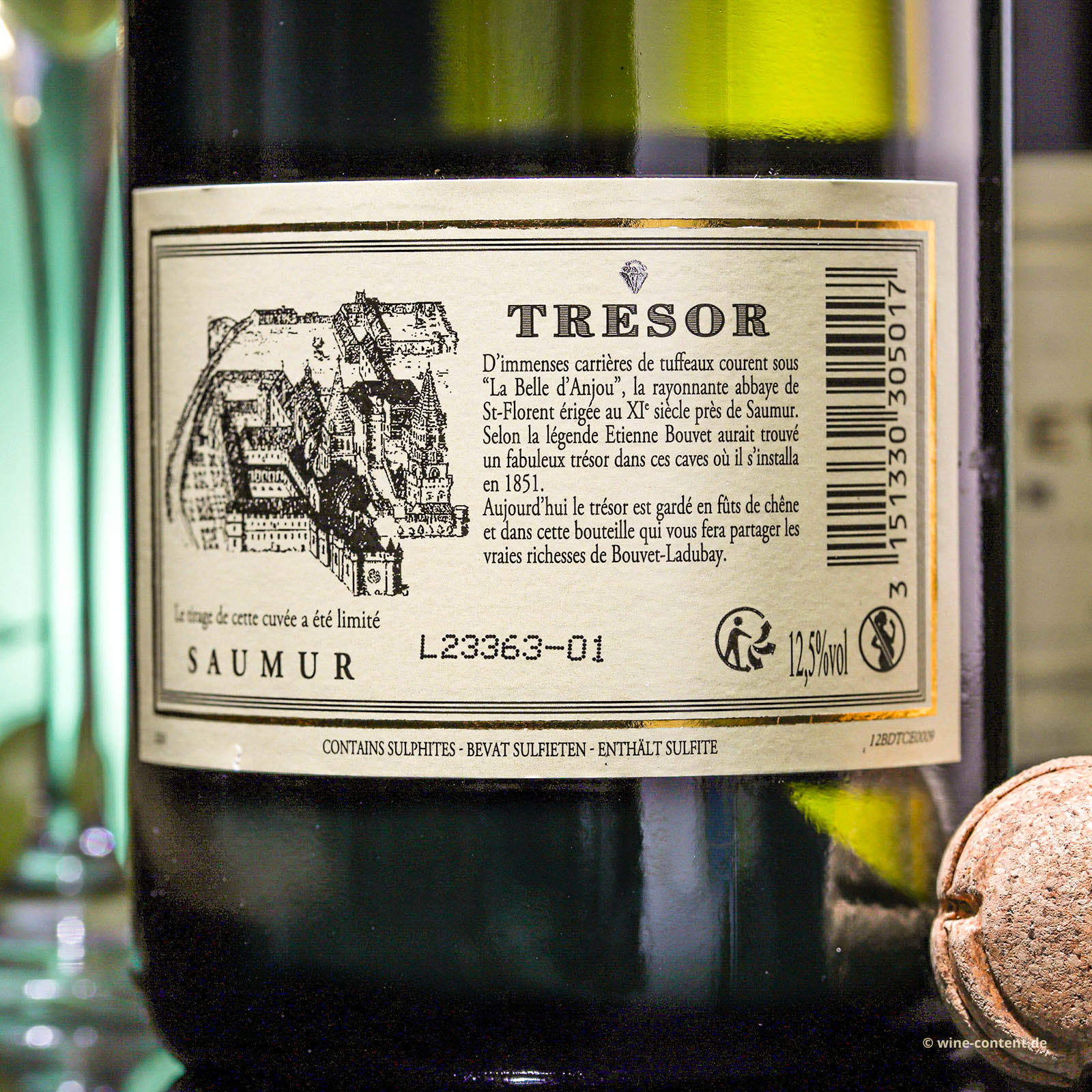 6er-Sparpaket Crémant Saumur Blanc 2022 Trésor Brut