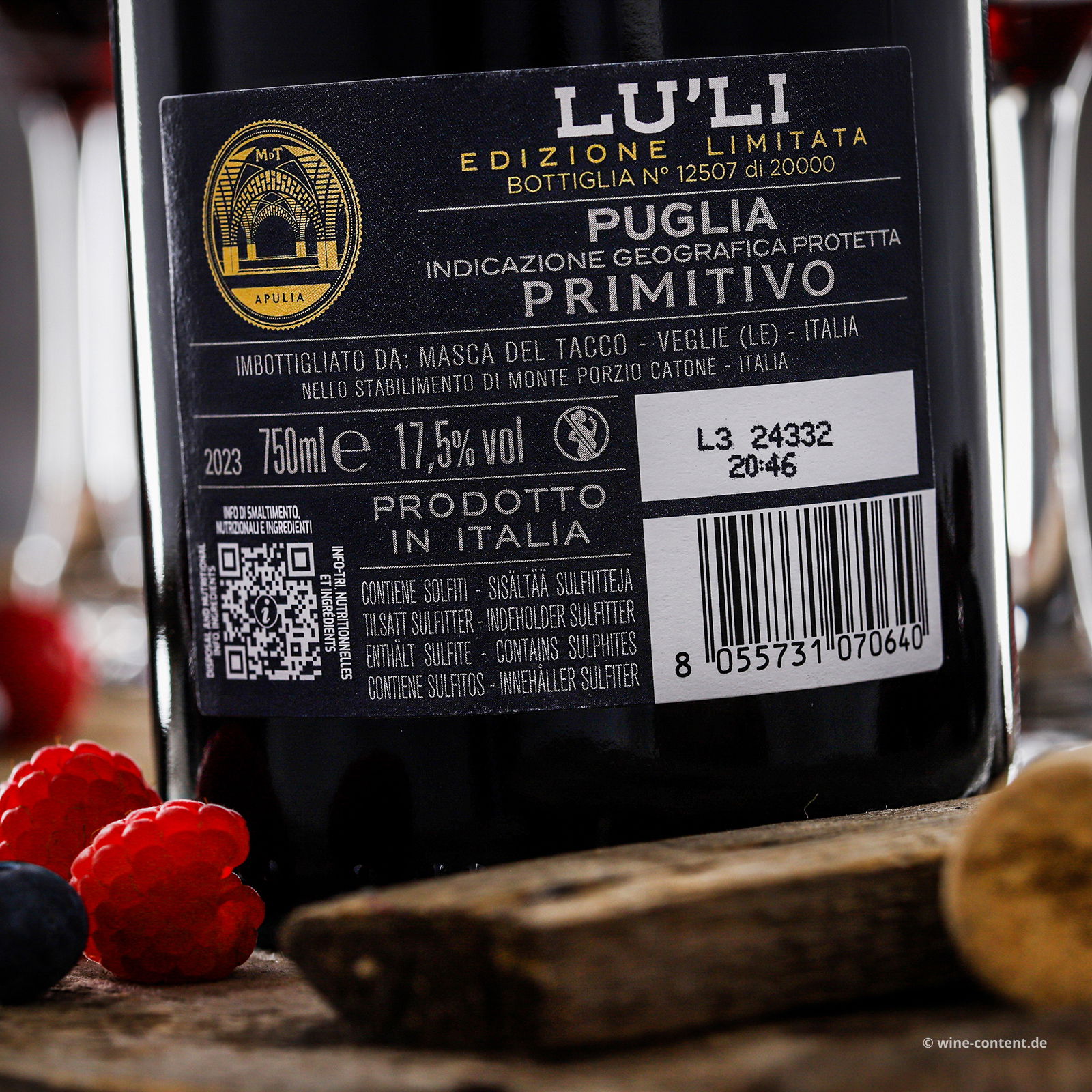 Primitivo 2023 Lu'Li Edizione Limitata