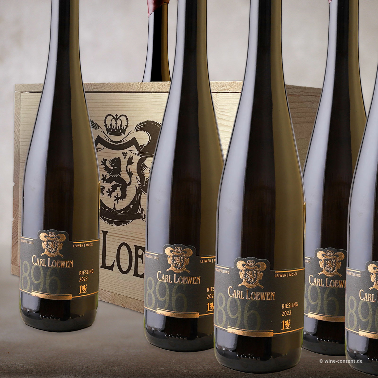 6er-Holzkiste Riesling Erste Lage 2023 Maximin Herrenberg 1896 Black Label