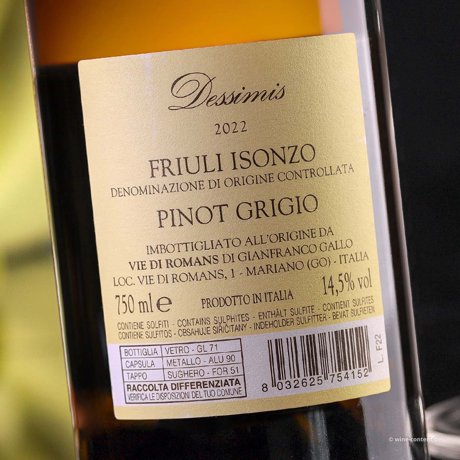Pinot Grigio 2022 Dessimis