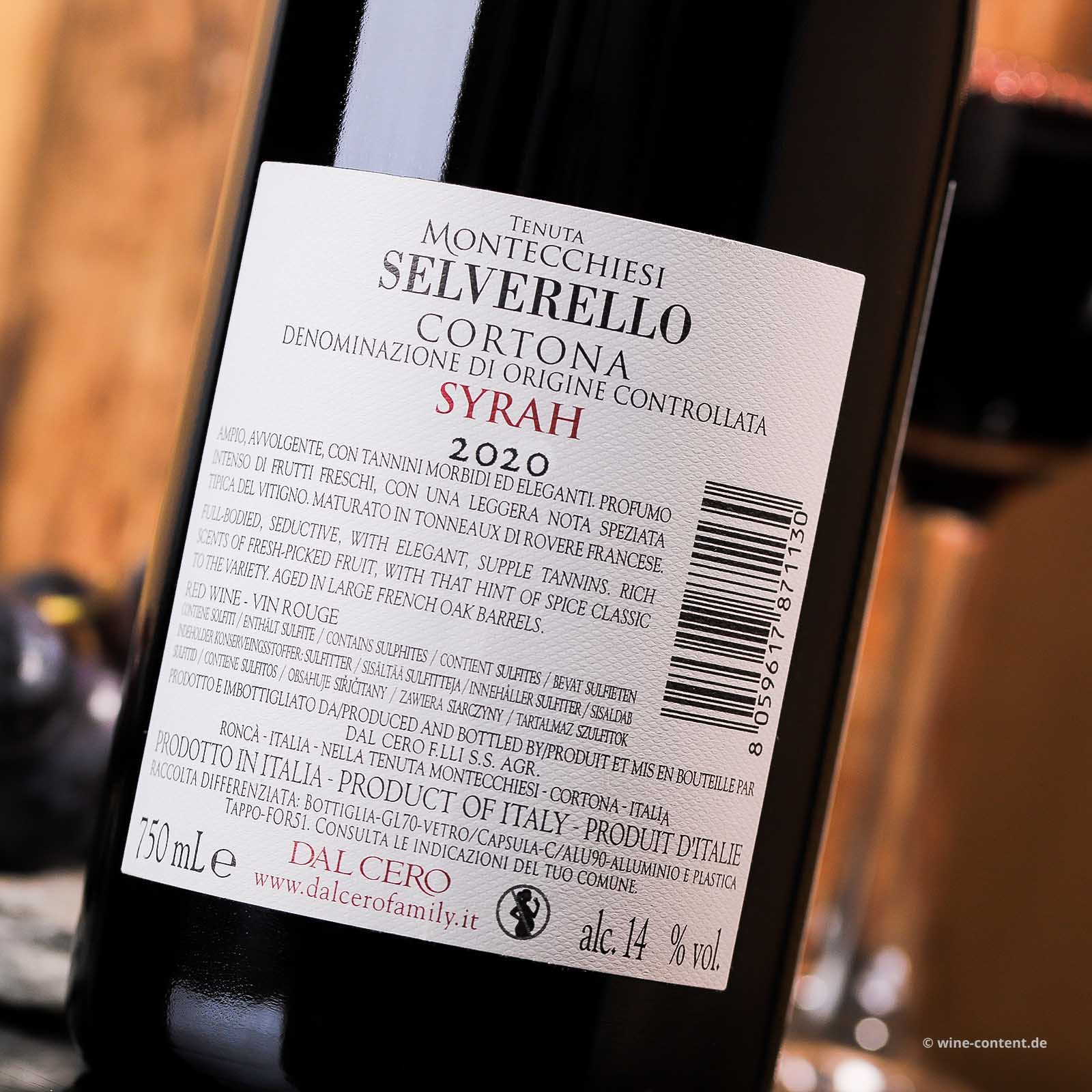 Syrah Cortona 2020 Tenuta Montecchiesi Selverello