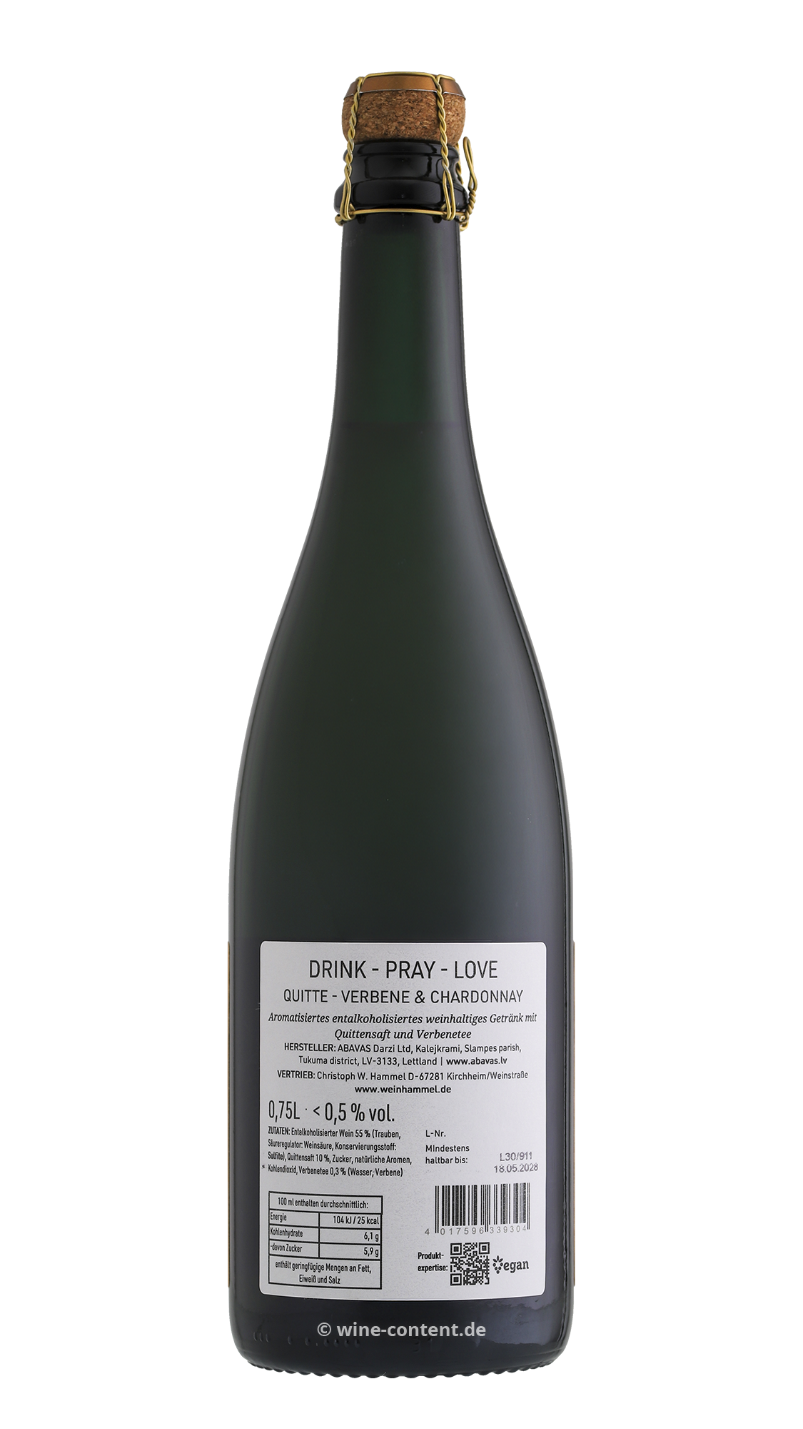 Drink Pray Love Quitte, Verbene & Chardonnay