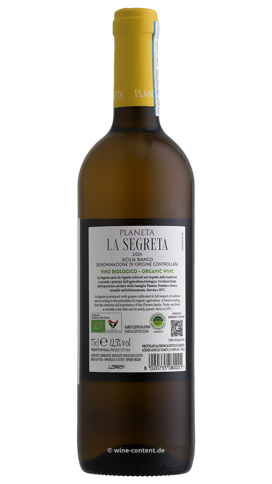 Sicilia Bianco 2024 La Segreta Bio