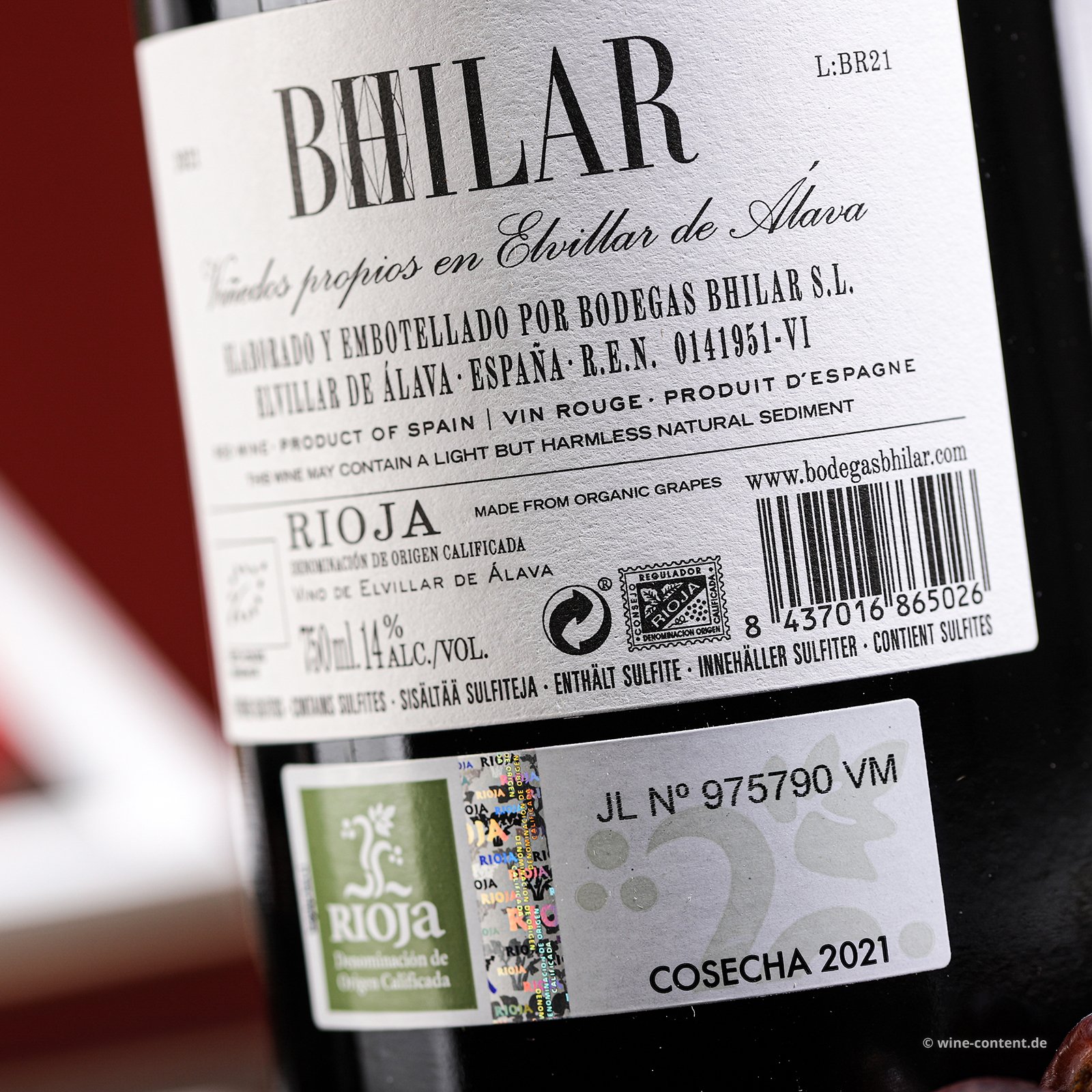 Rioja 2021 Bhilar Bio