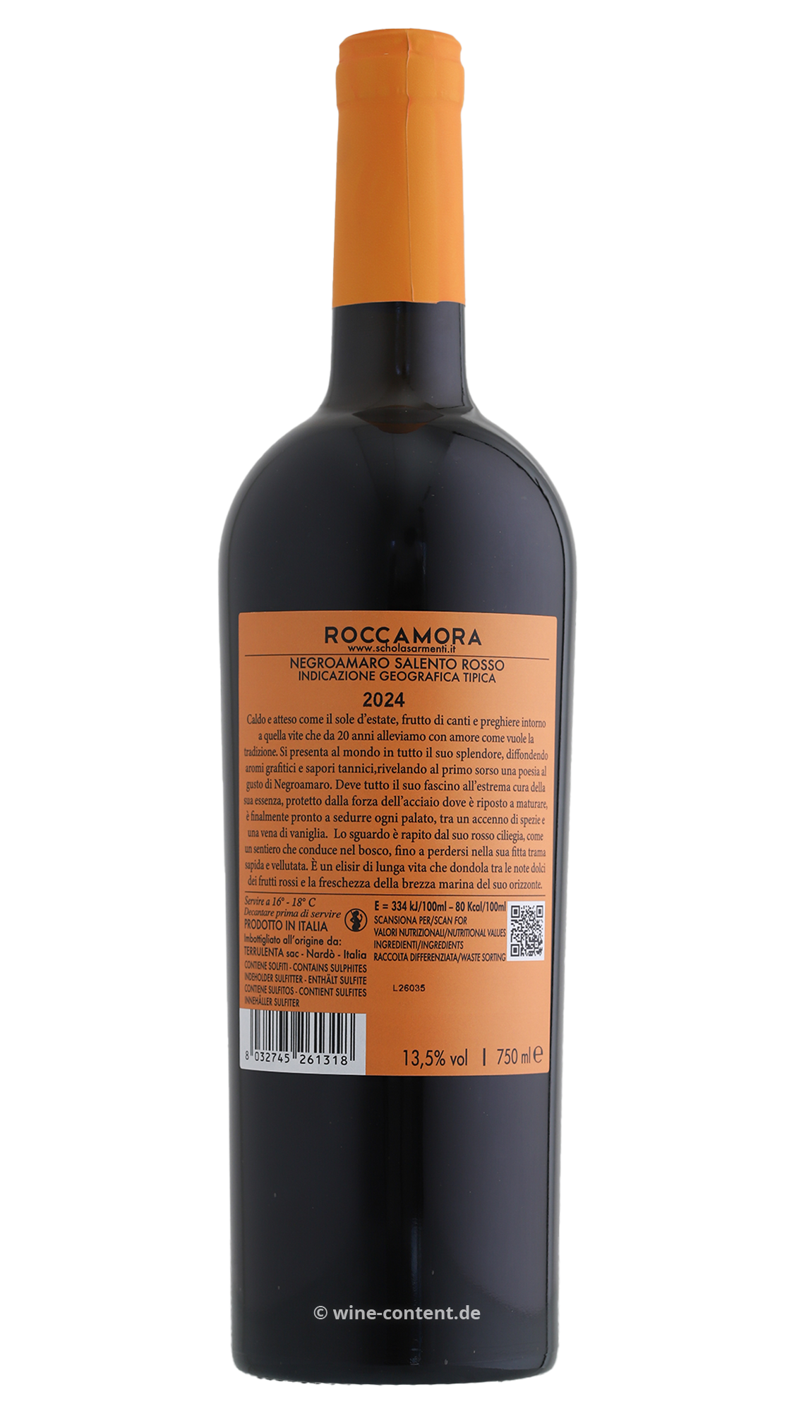 Negroamaro Salento 2024 Roccamora