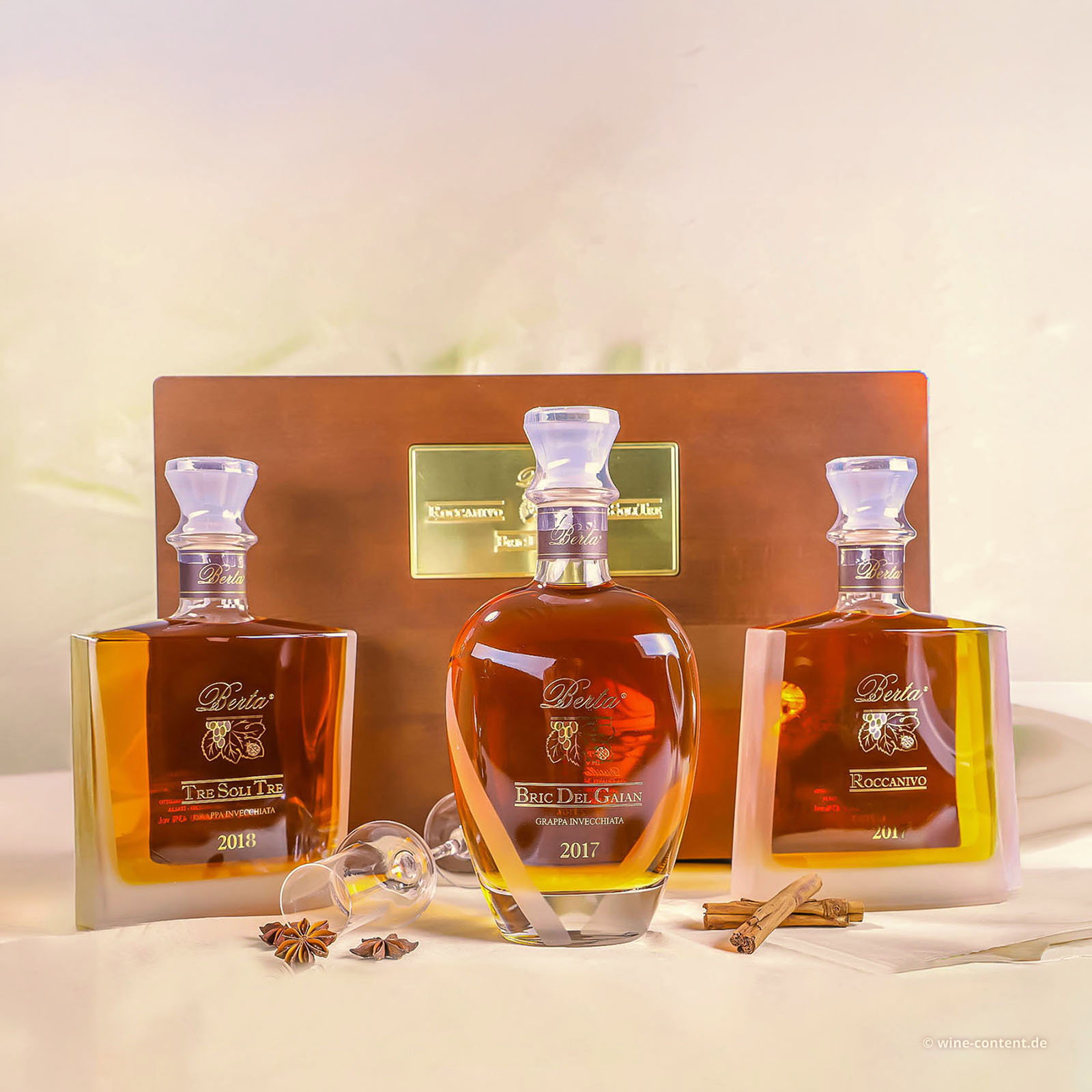 3er-Geschenkschatulle Grappa Invecchiata Tre Selezioni 2017/2018