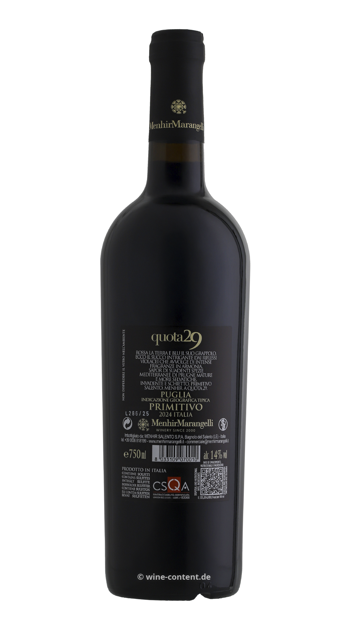 6er-Sparpaket Primitivo 2024 Quota 29
