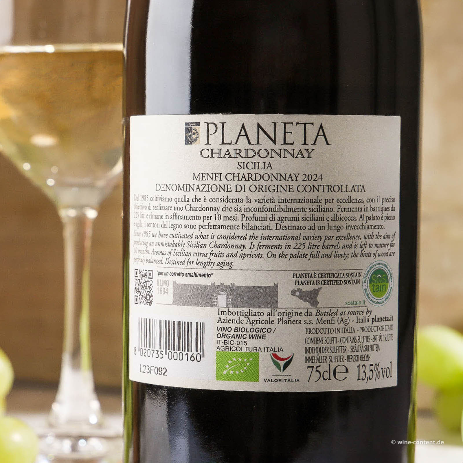 Chardonnay Sicilia Menfi 2024 Bio