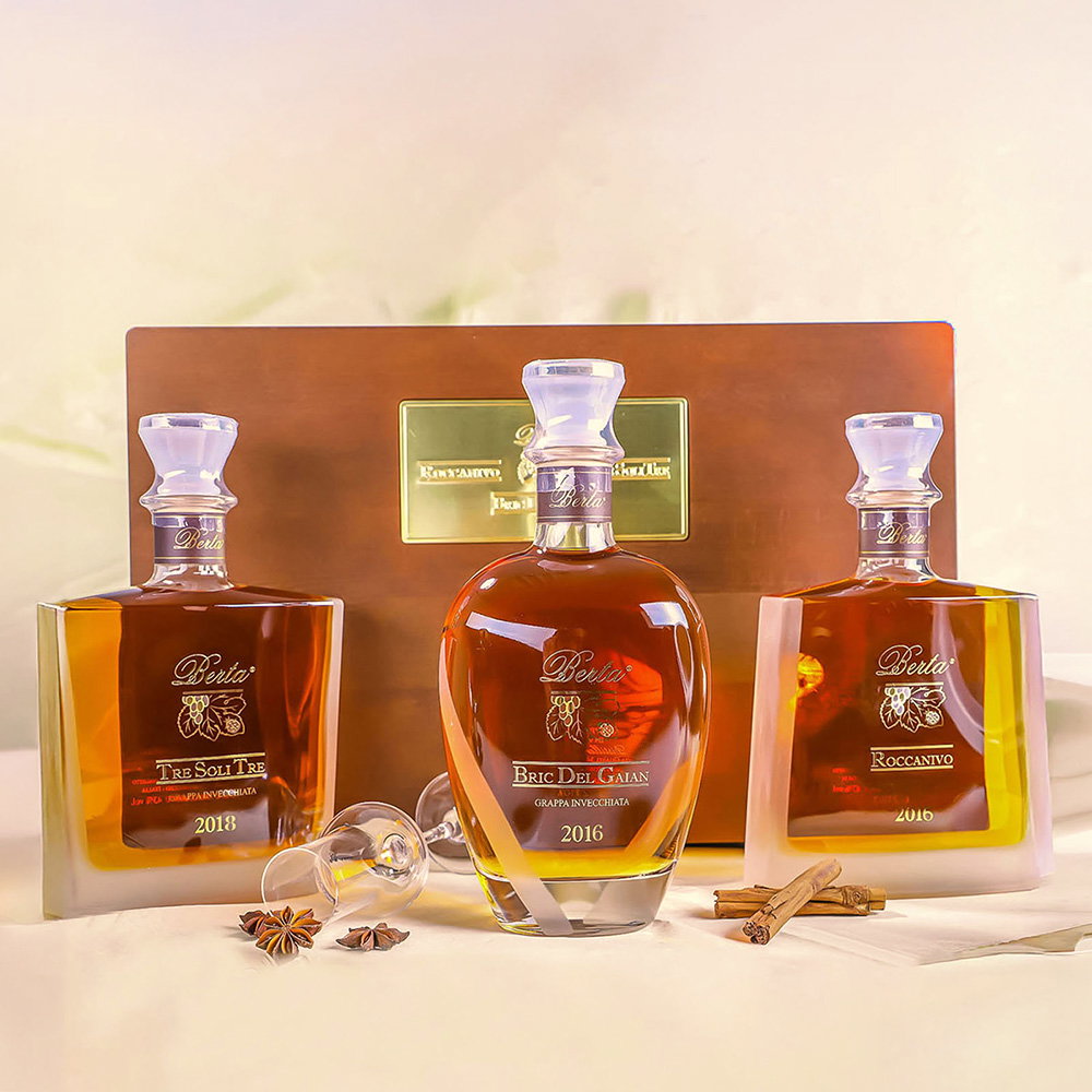 3er-Geschenkschatulle Grappa Invecchiata Tre Selezioni 2017/2018