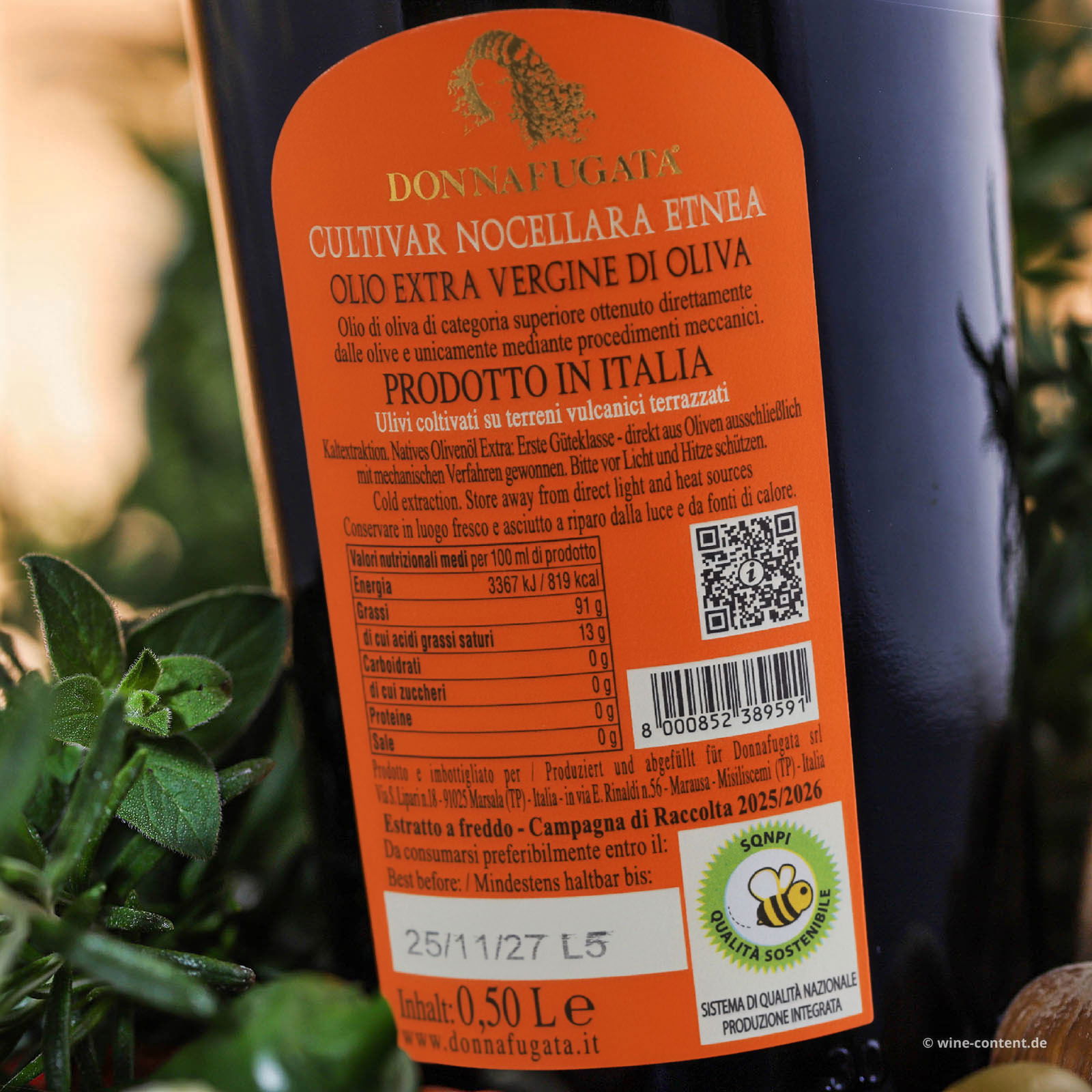 0,5 L Olivenöl Extra Vergine 2025 Nocellara