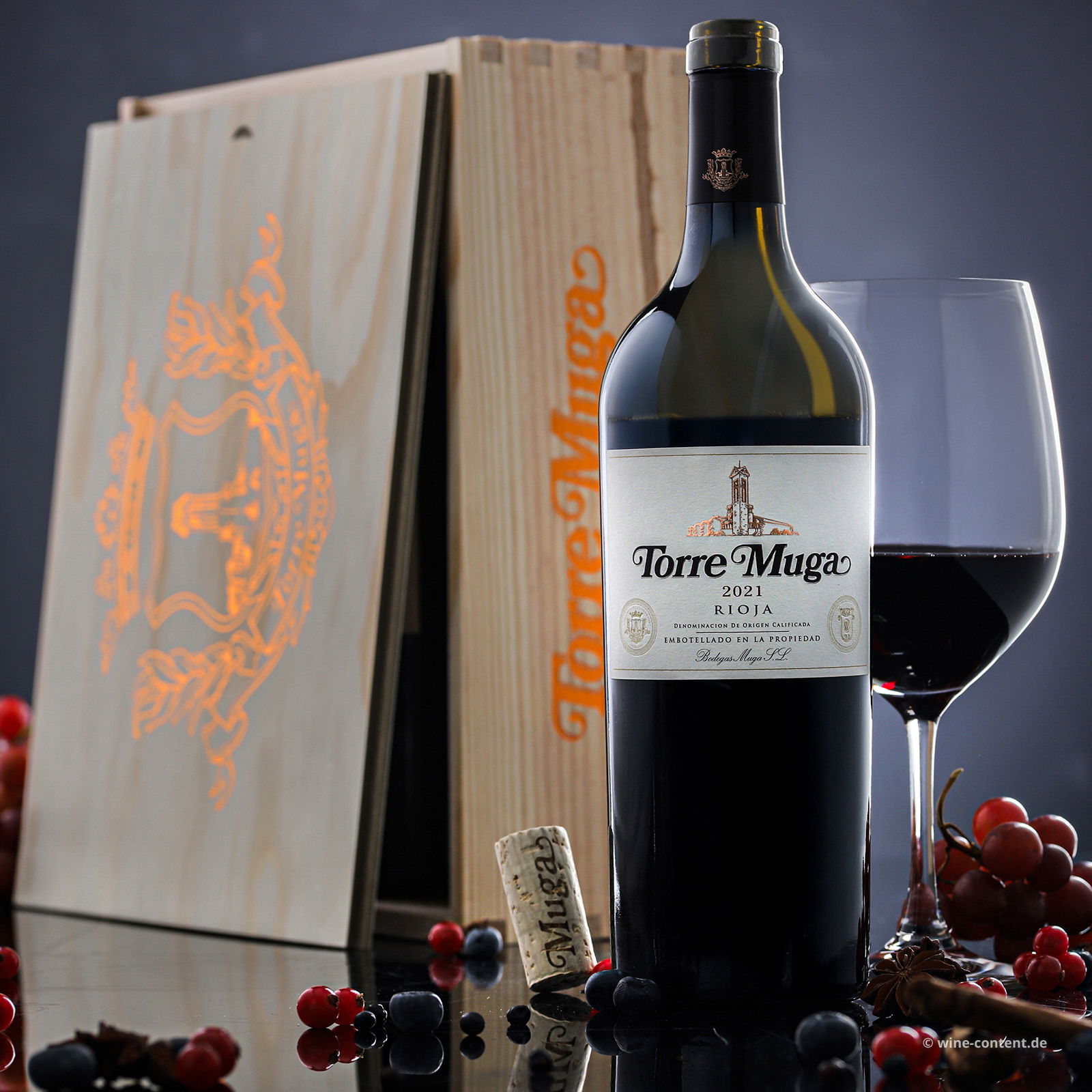 3er-Holzkiste Torre Muga 2021