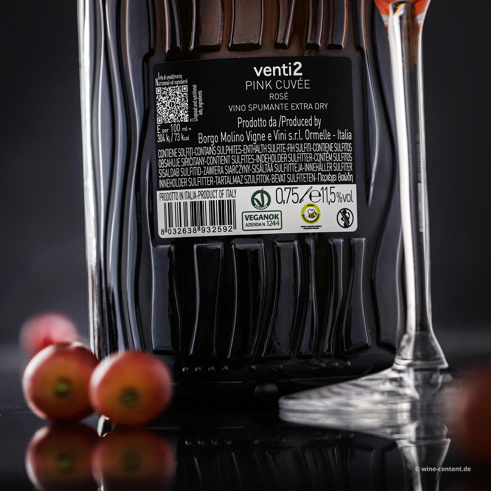  Spumante venti2 Pink Cuvée Extra Dry Neue Silhouette