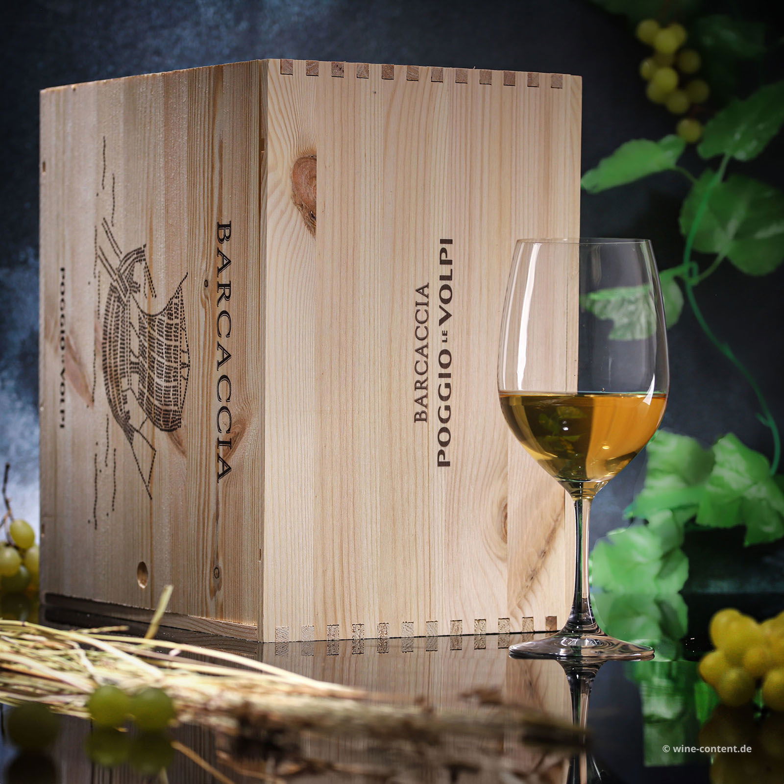 6er-Holzkiste Barcaccia Bianco 2022