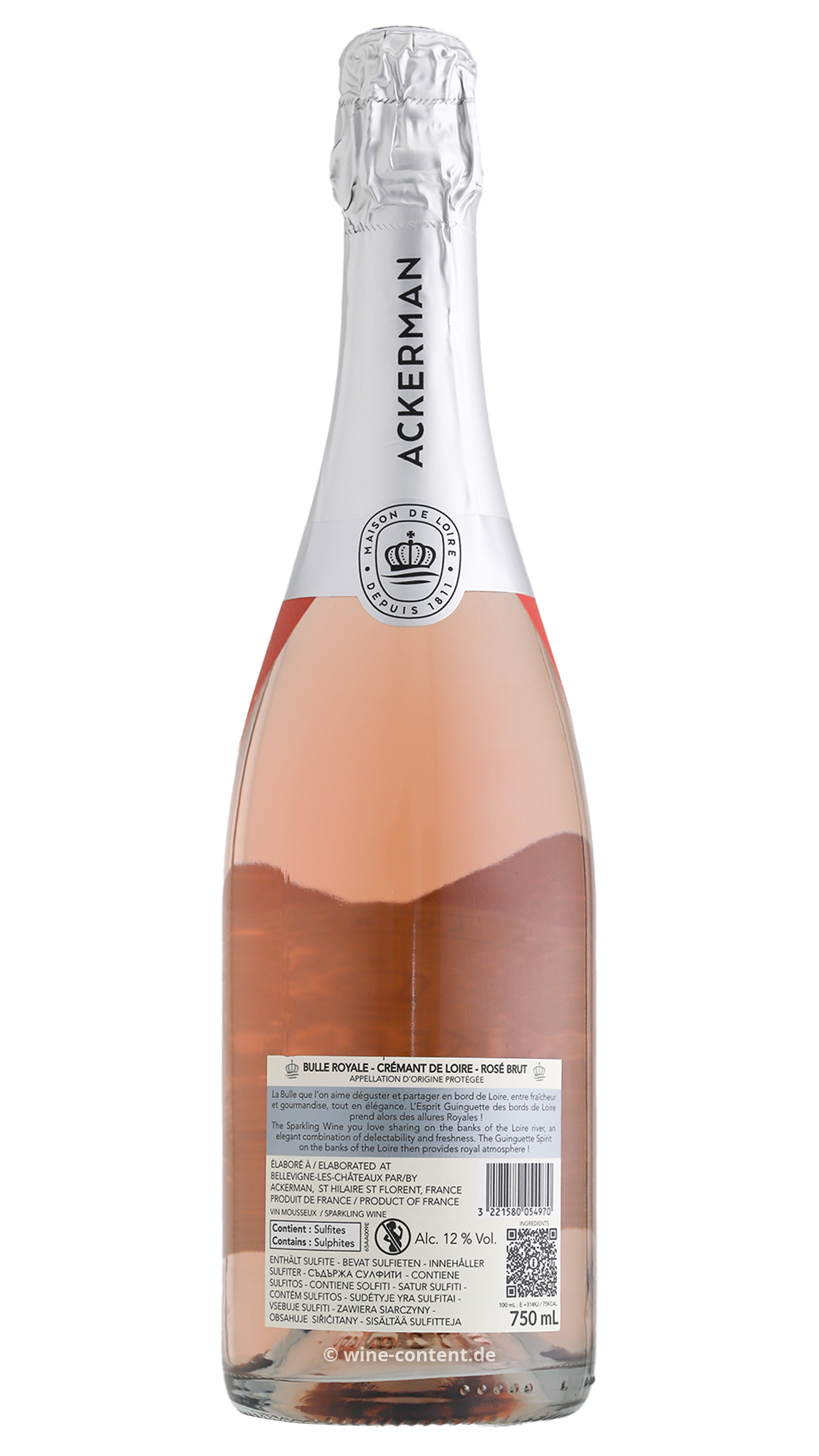 6er-Sparpaket Crémant de Loire Rosé Bulle Royal Brut