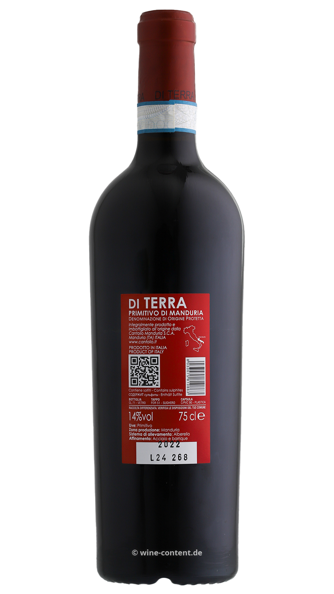 Primitivo di Manduria 2022 di Terra 14,0