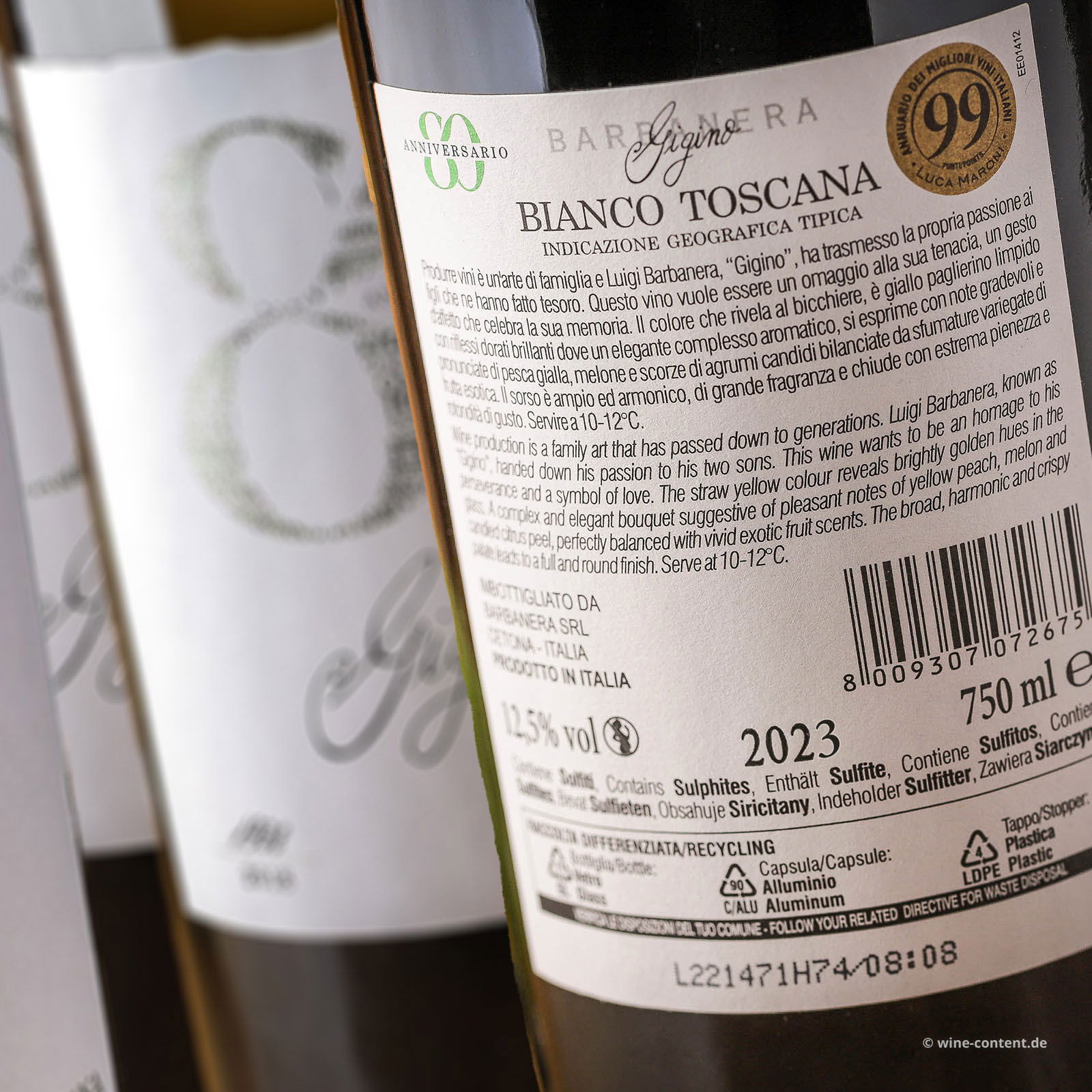 6er-Sparpaket Gigino Bianco 2023 Anniversario 80
