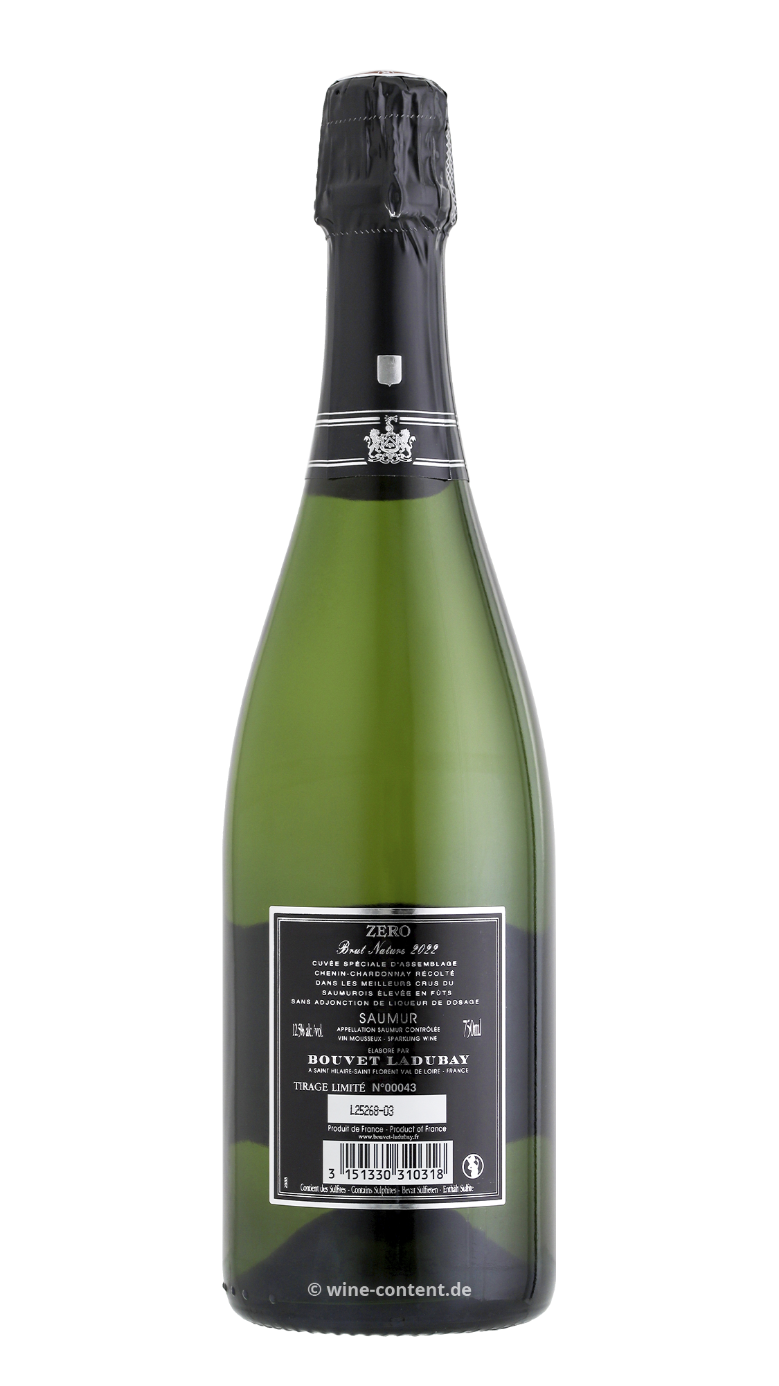 Crémant Saumur Blanc 2022 Zéro Brut Nature