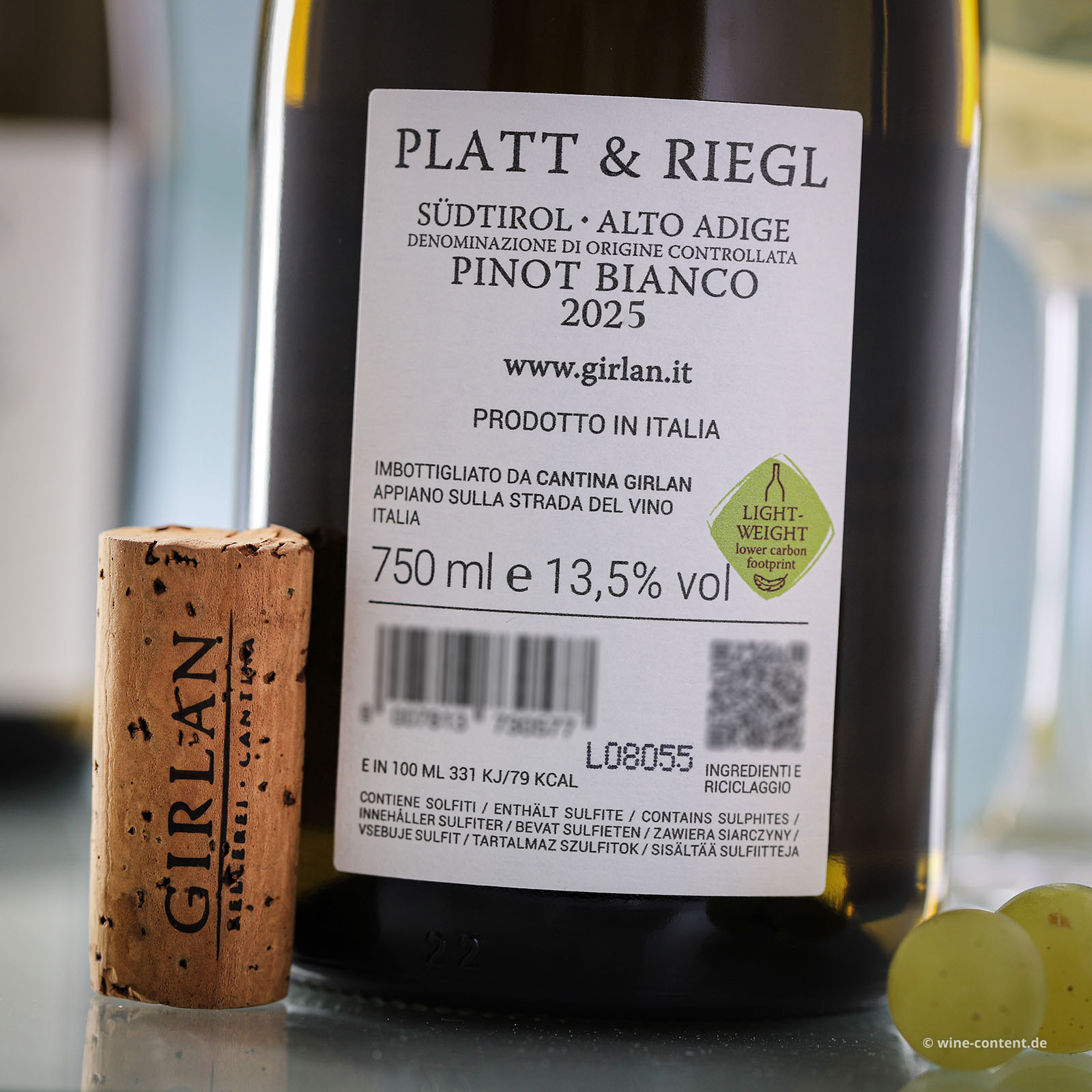 Pinot Bianco 2025 Platt & Riegl