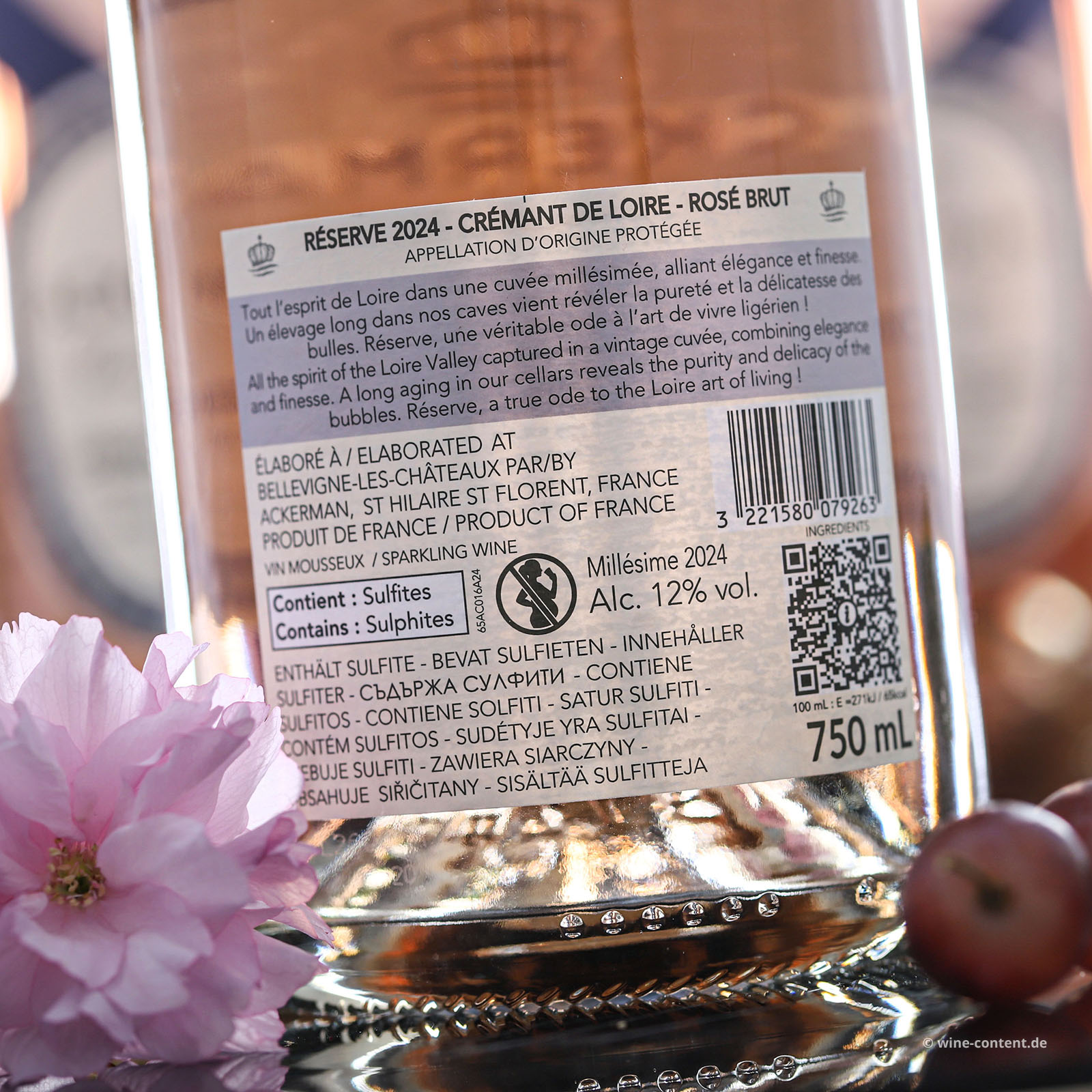 6er-Sparpaket Crémant de Loire Rosé 2024 Réserve Brut