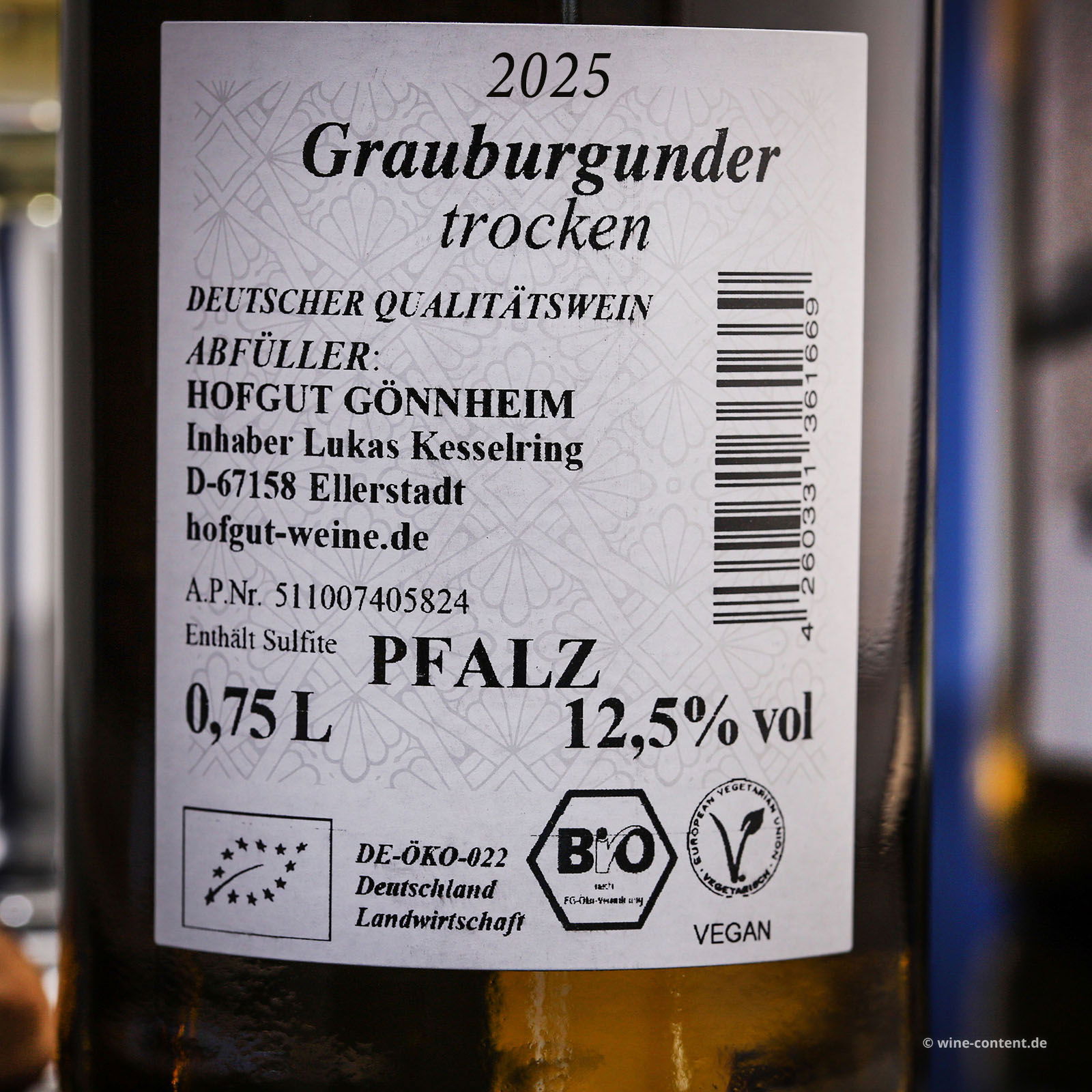 Grauburgunder 2025 Gönnheim Bio