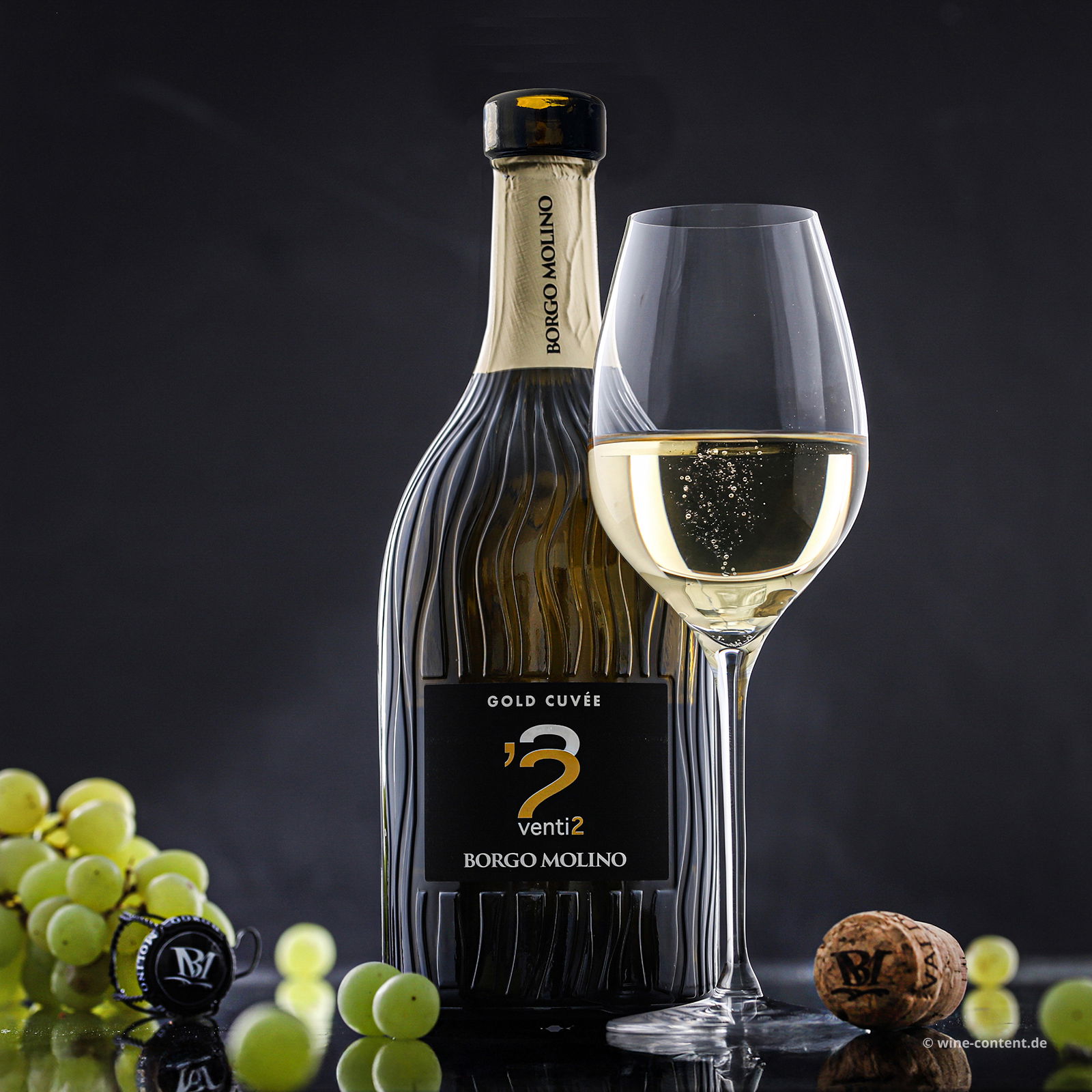 Spumante venti2 Gold Cuvée Brut Neue Silhouette