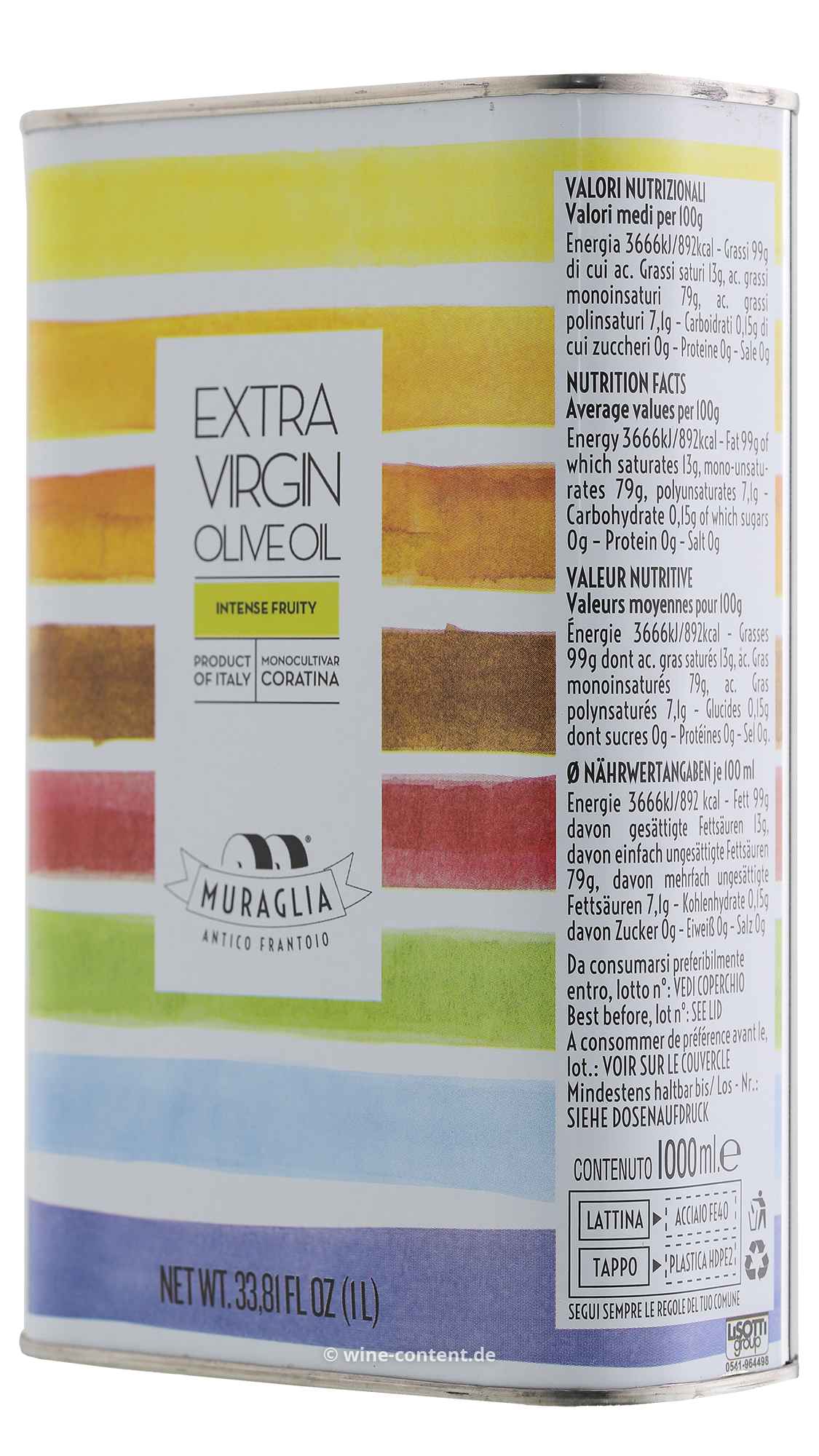 1 L Olivenöl Extra Vergine 2025 Fruttato Intenso Kanister