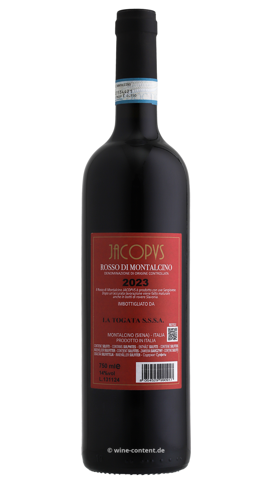 Rosso di Montalcino 2023 Jacopus