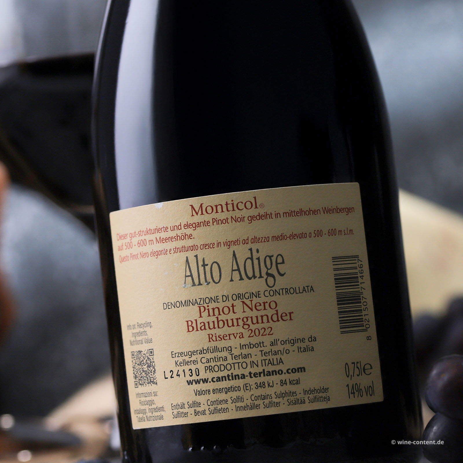 Pinot Noir Riserva 2022 Monticol