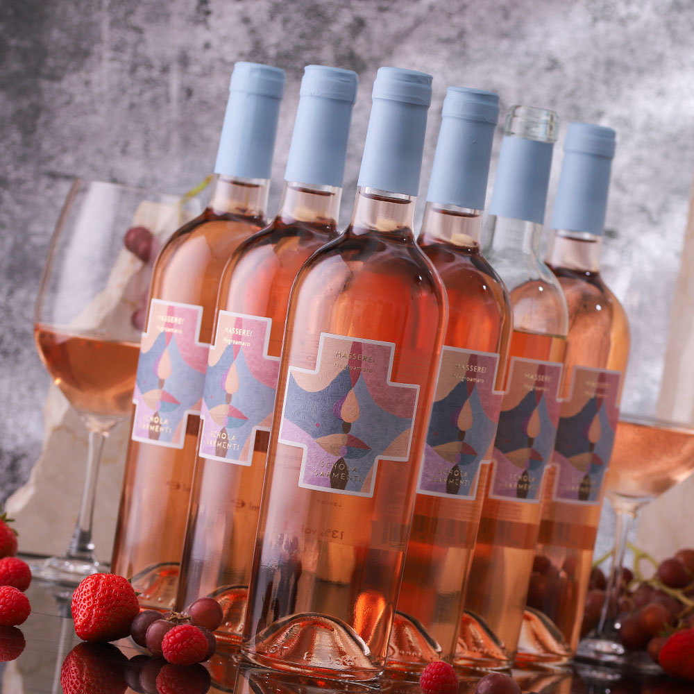 6er-Sparpaket Negroamaro Salento Rosato 2025 Masserei