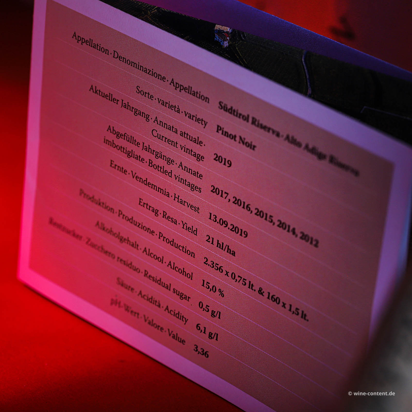 3er-Paket Pinot Noir Riserva 2019 Vigna Ganger