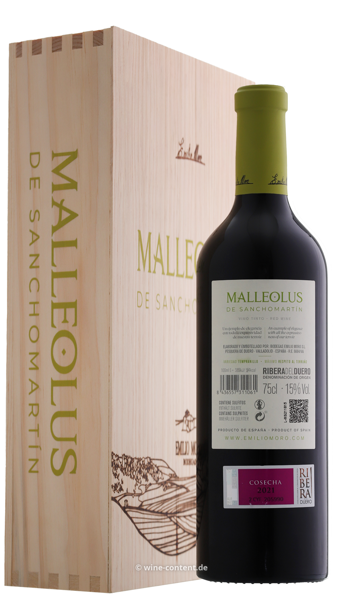 3er-Holzkiste Malleolus de Sanchomartin 2021