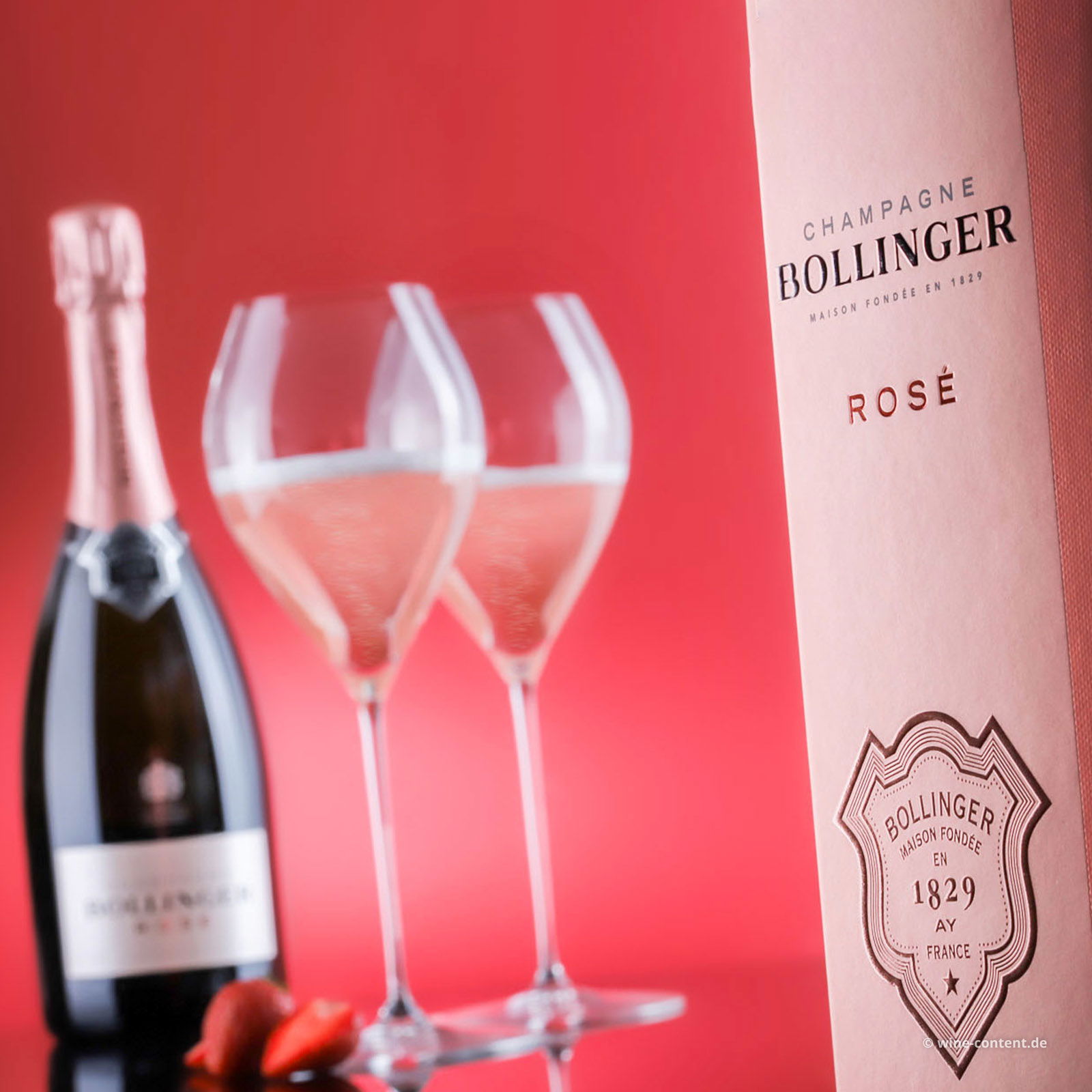 Champagner Rosé Brut mit Etui