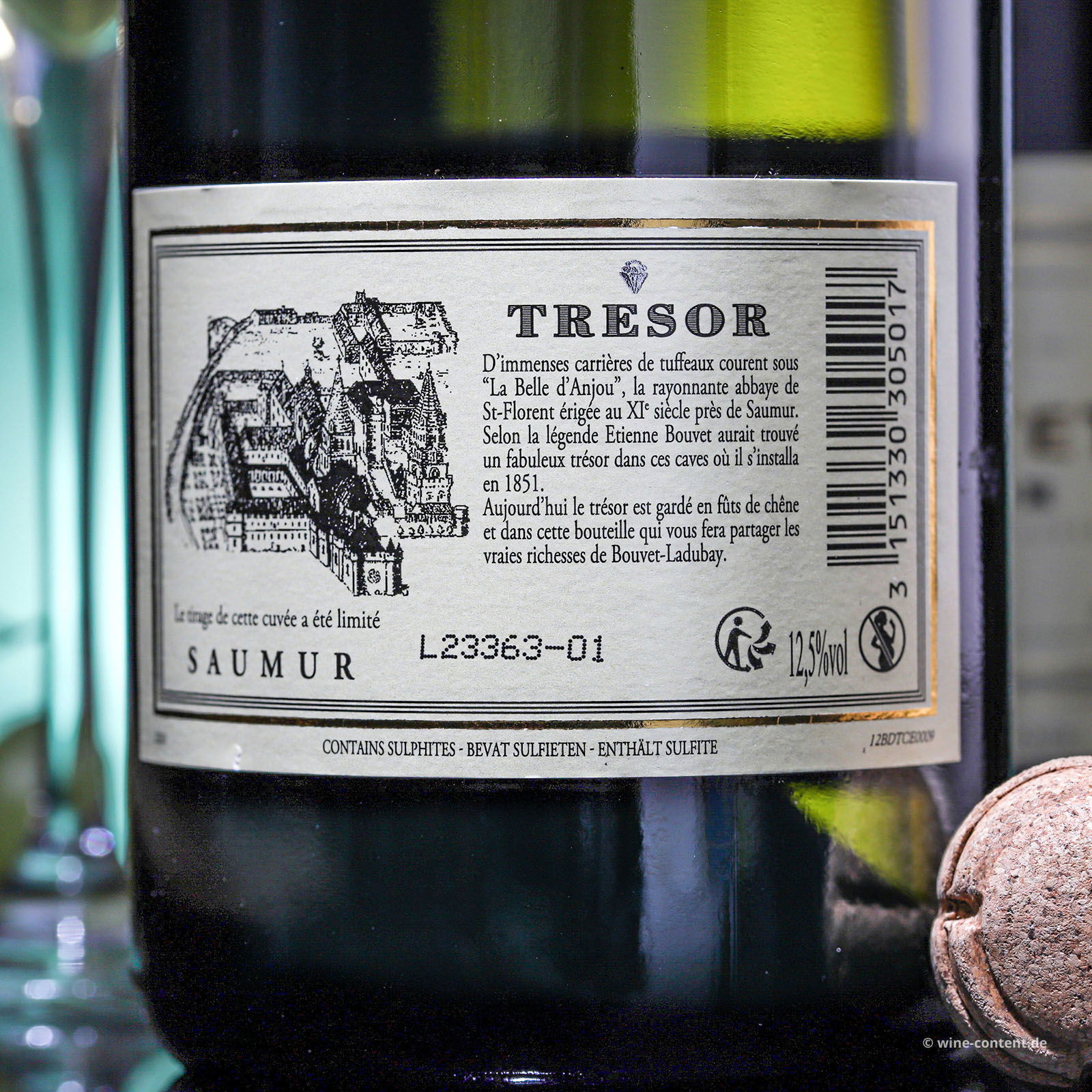 6er-Sparpaket Crémant Saumur Blanc 2022 Trésor Brut