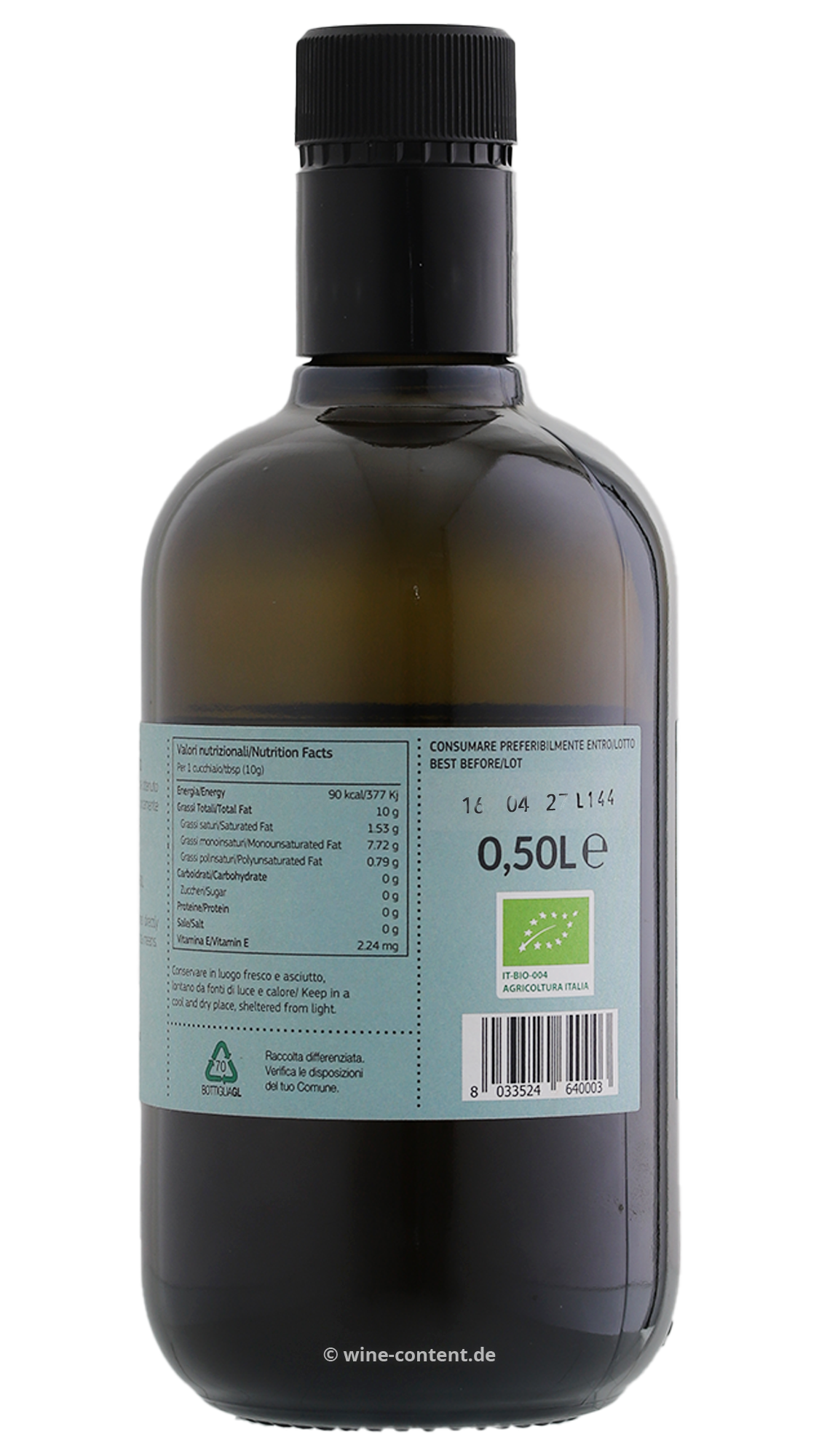 0,5 L Olivenöl Extra Vergine 2025 Bio