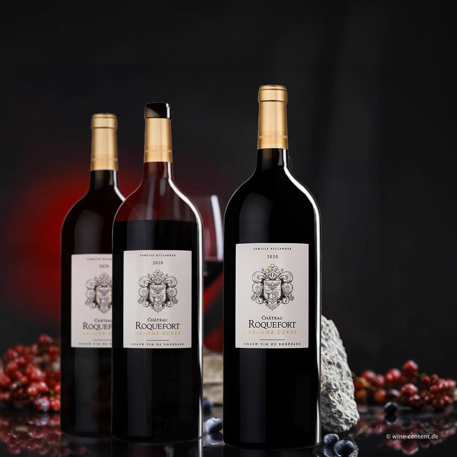 3er-Paket Bordeaux Supérieur 2020 Grande Cuvée Magnum