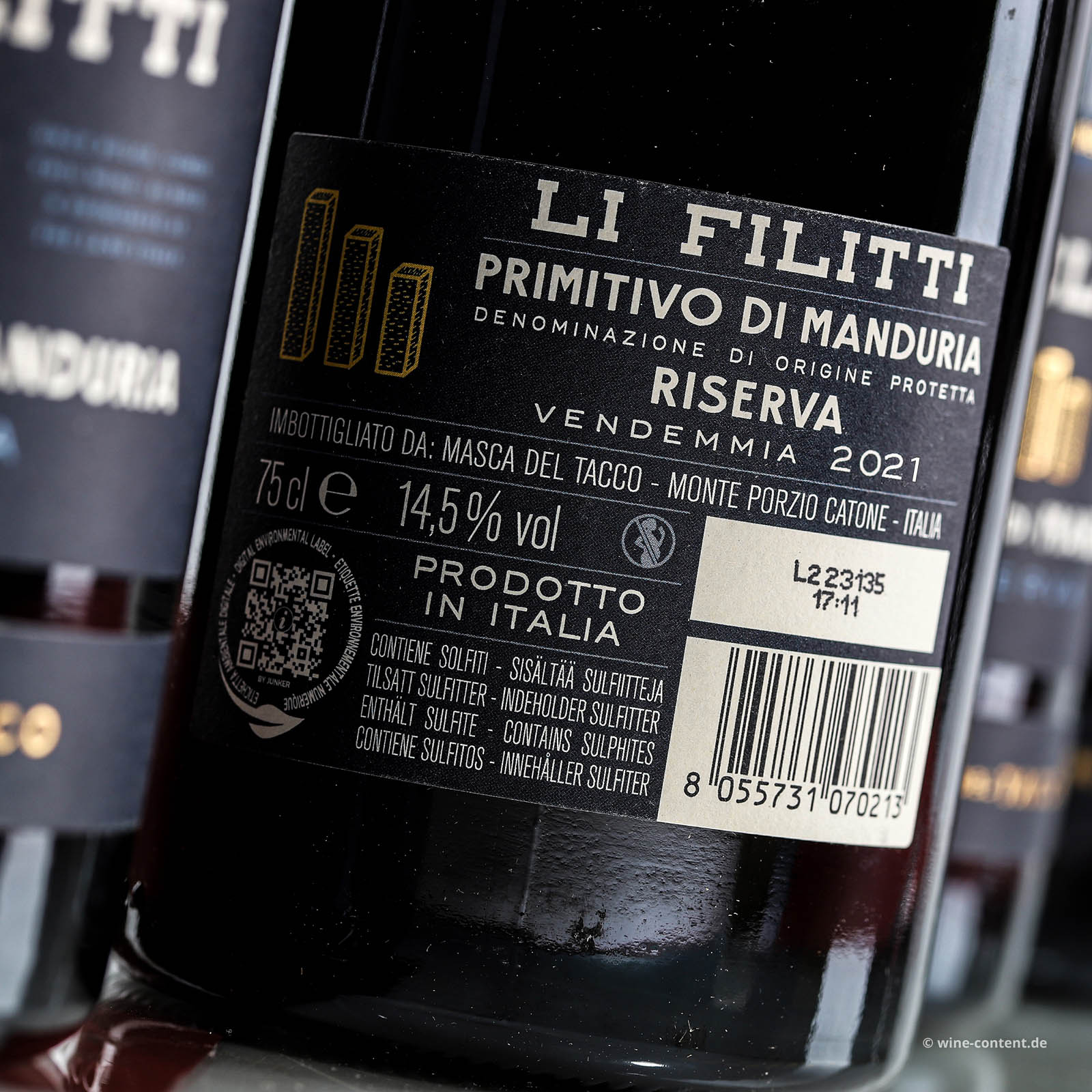 6er-Sparpaket Primitivo di Manduria Riserva 2021 Li Filitti 6er-Sparpaket Primitivo di Manduria Riserva 2021 Li Filitti